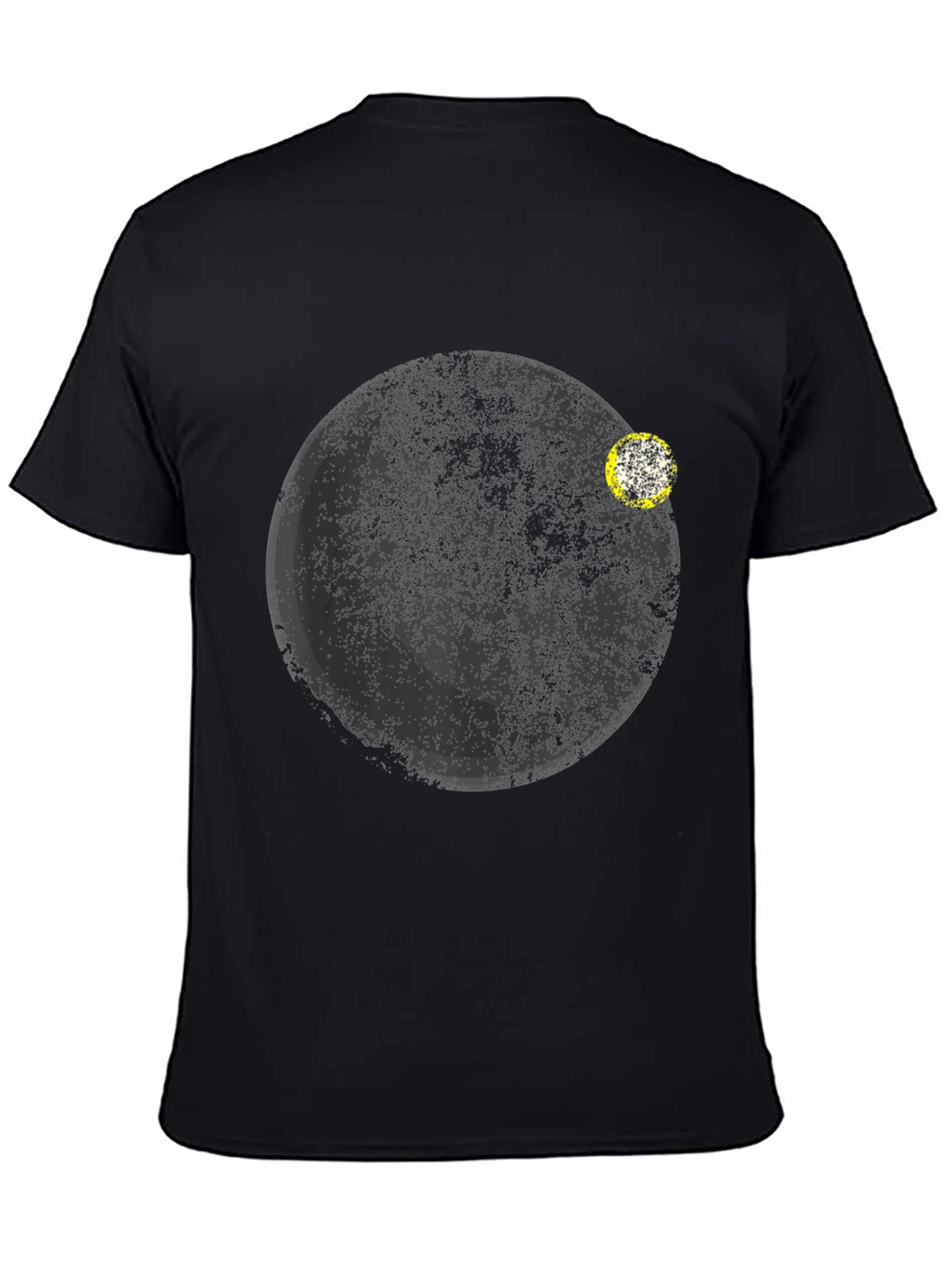Minimalist Planet Graphic Black T-Shirt