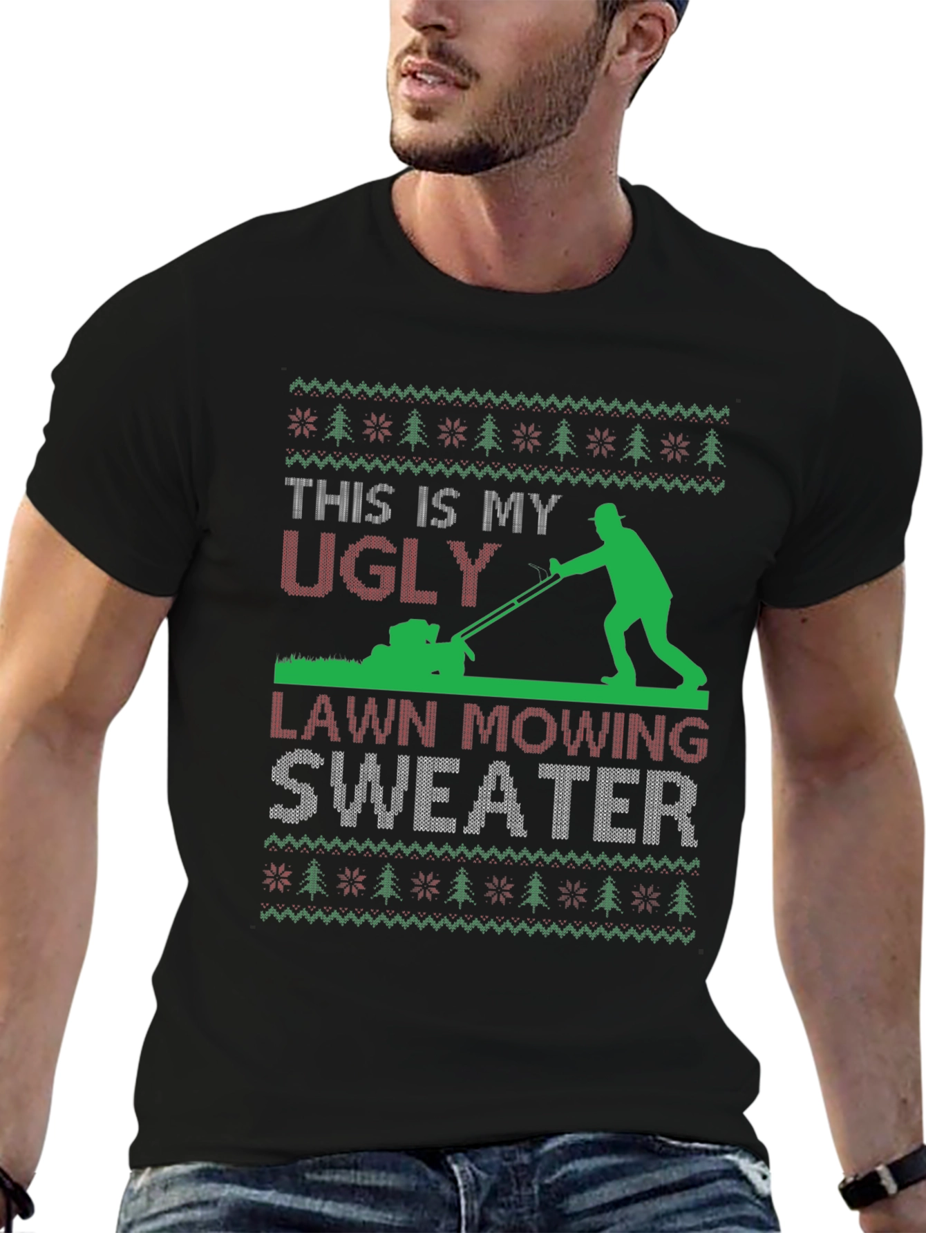 Ugly Lawn Mowing Sweater T-Shirt