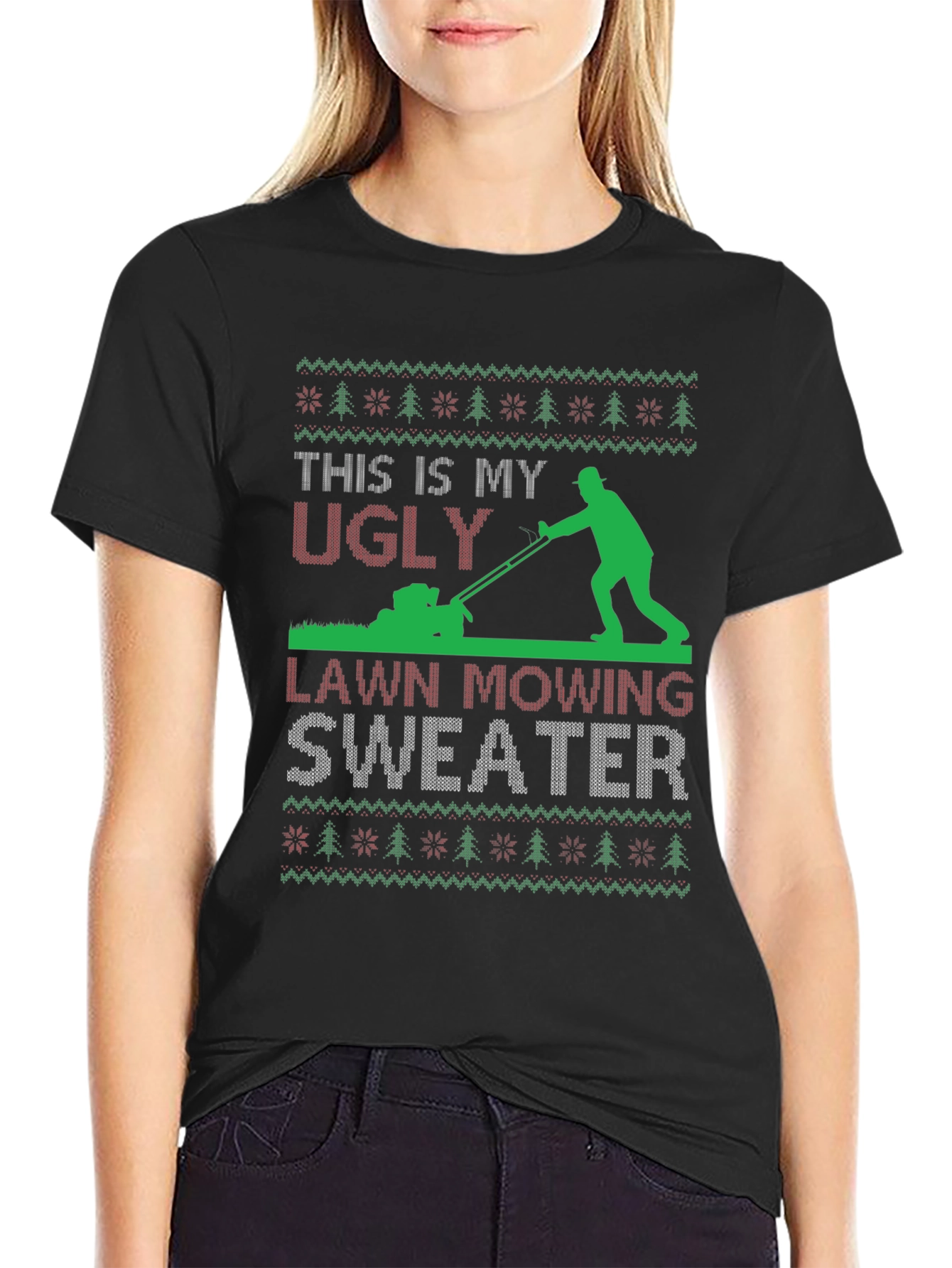 Ugly Lawn Mowing Sweater T-Shirt