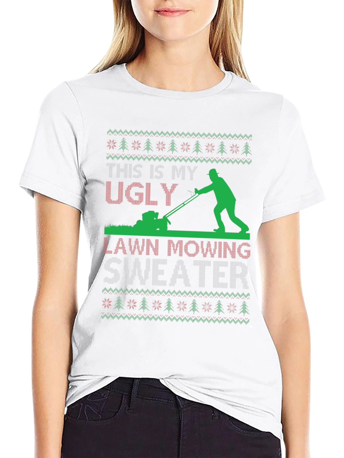 Ugly Lawn Mowing Sweater T-Shirt