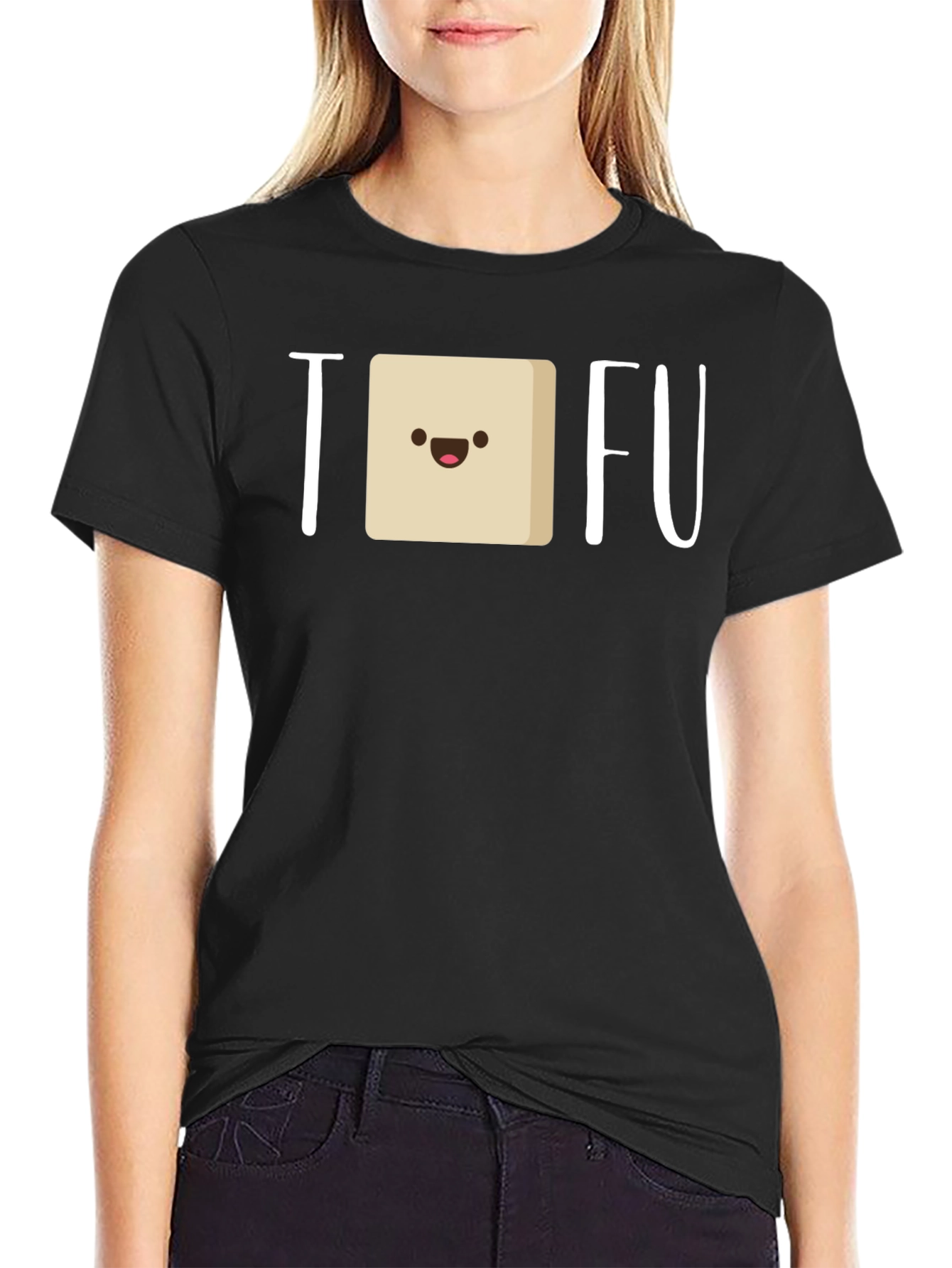 Cute Tofu Graphic Tee - Vegan Foodie Shirt