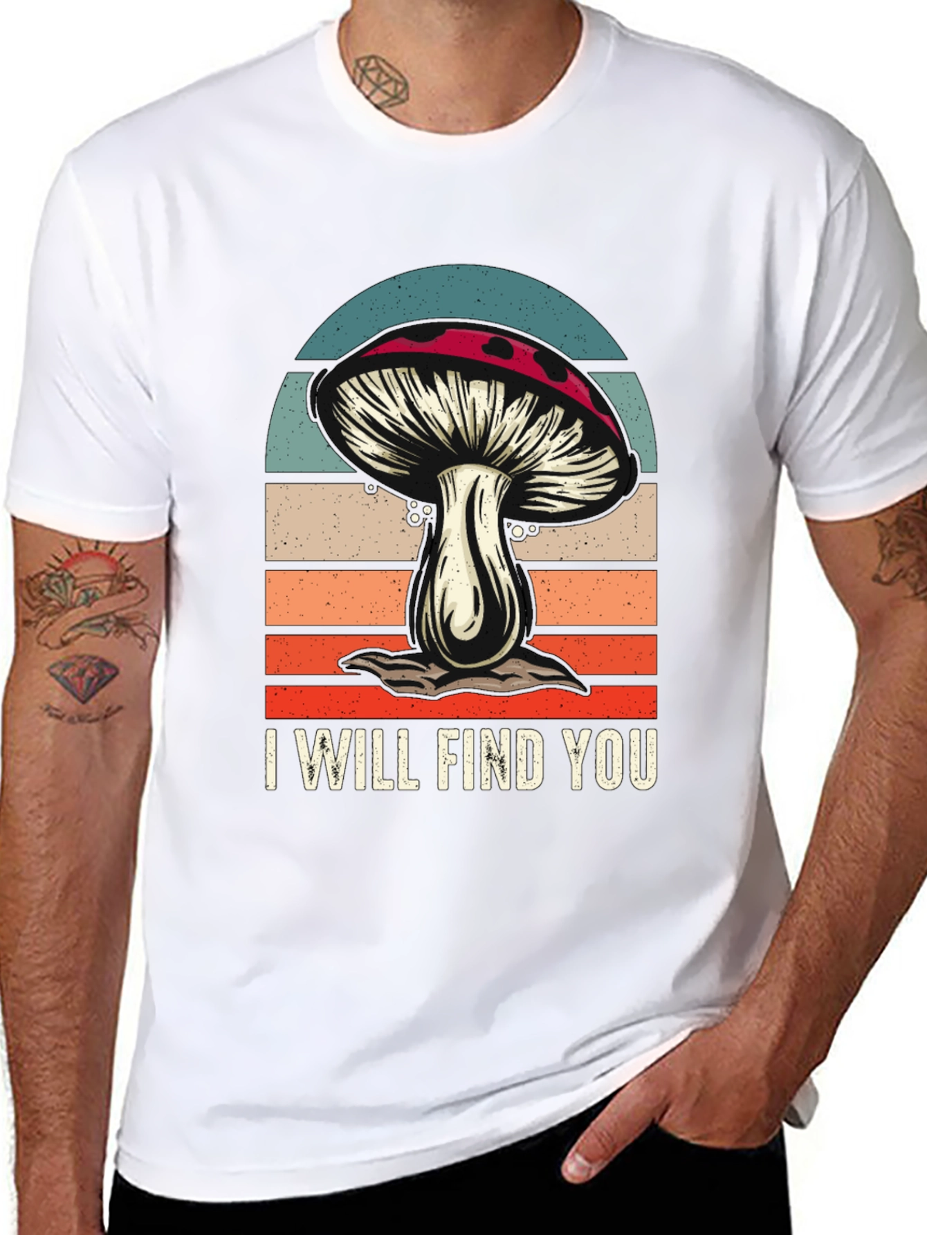 Mushroom Retro T-Shirt - I Will Find You
