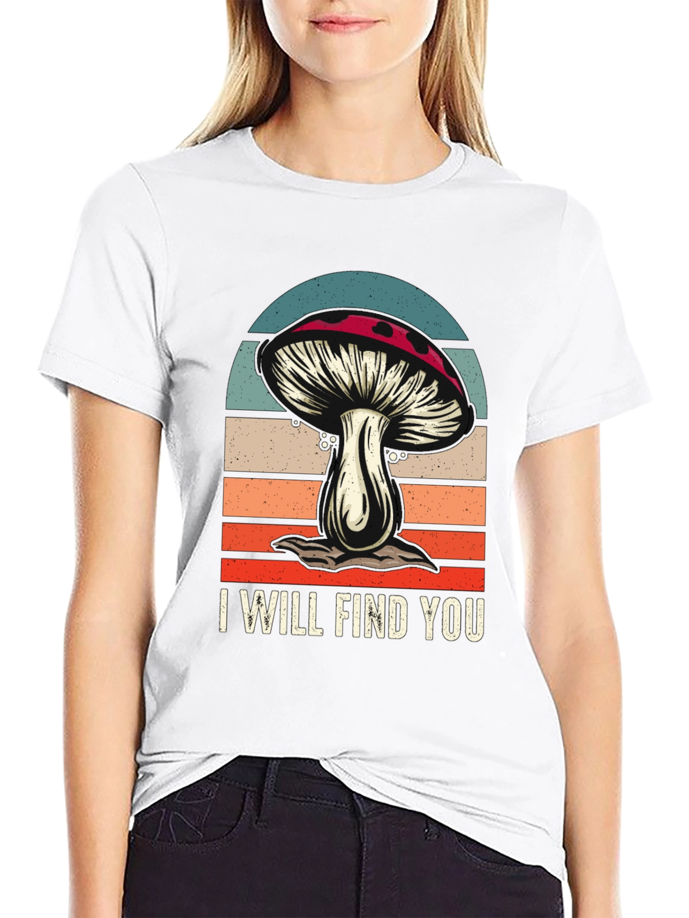 Mushroom Retro T-Shirt - I Will Find You