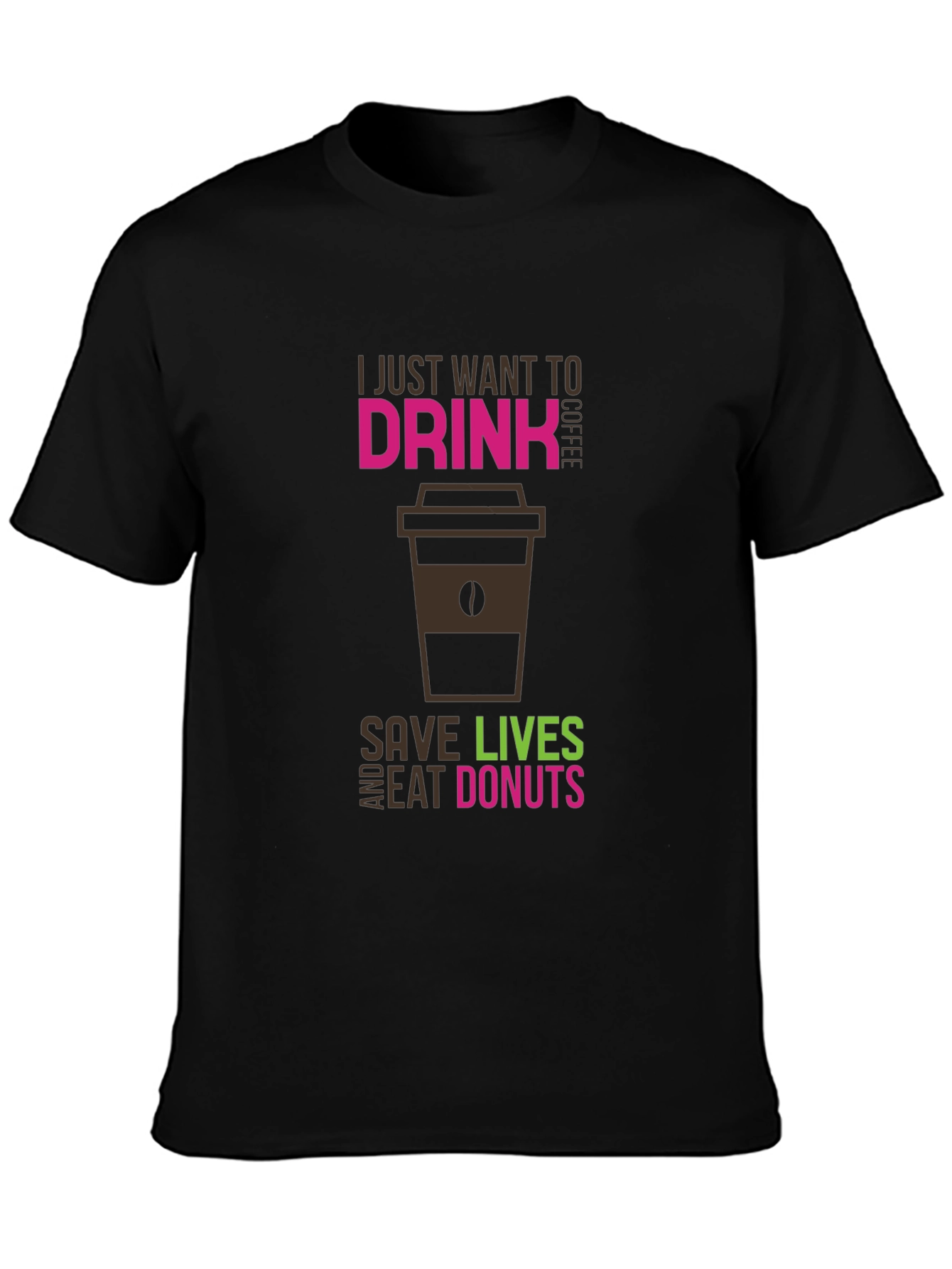 Coffee Save Lives Eat Donuts Graphic Tee