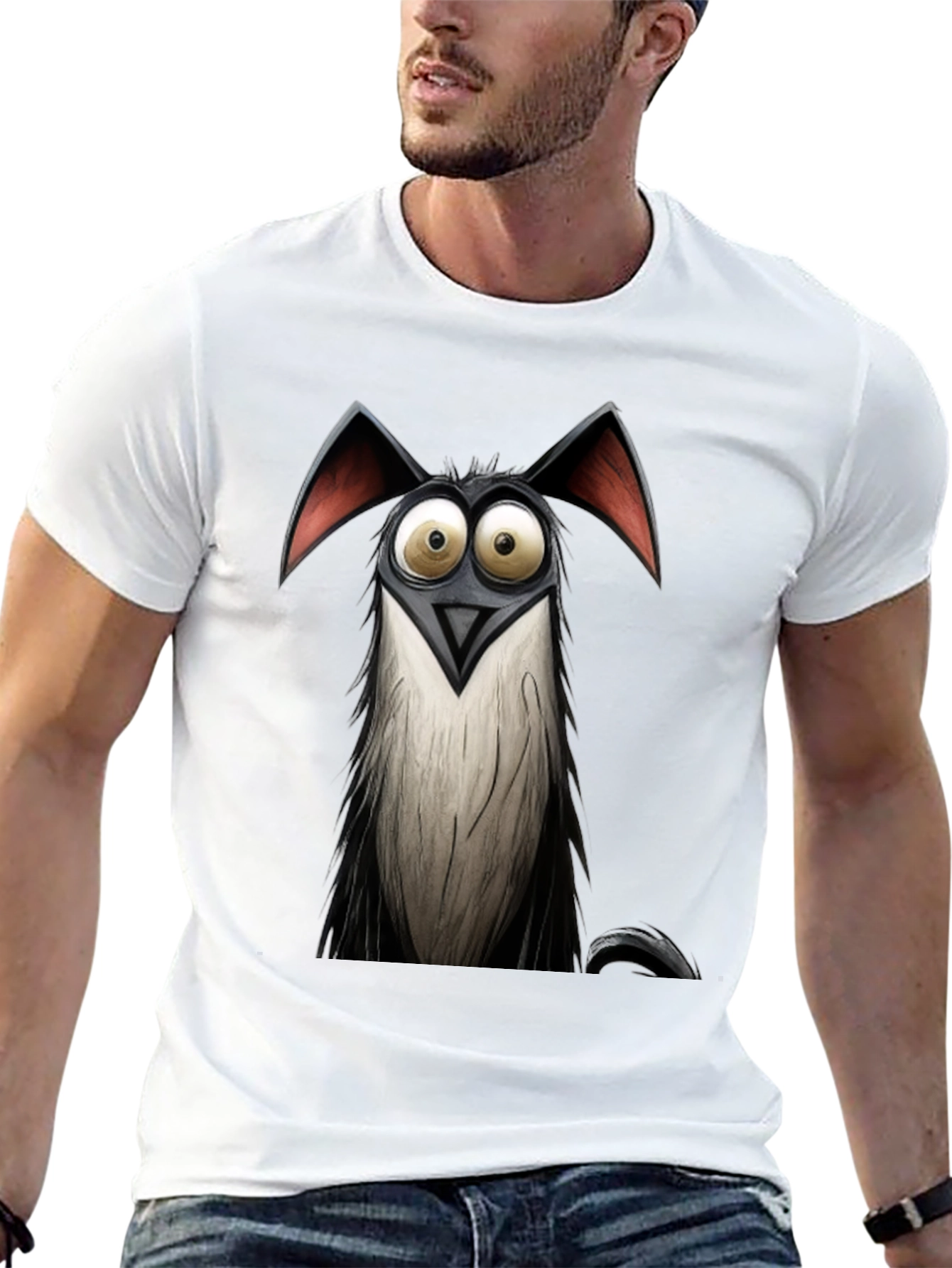 Cartoon Dog Graphic T-Shirt