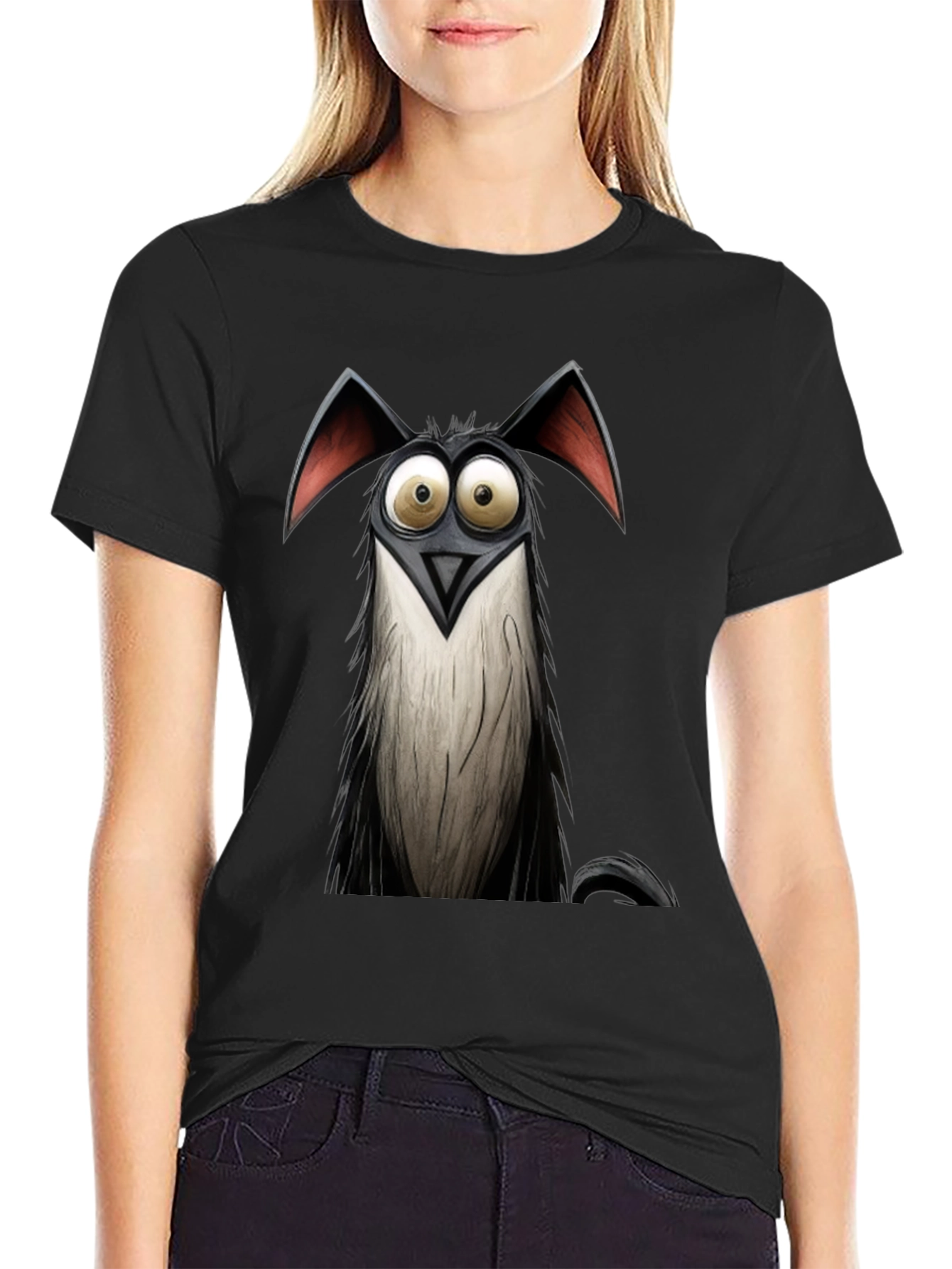 Cartoon Dog Graphic T-Shirt