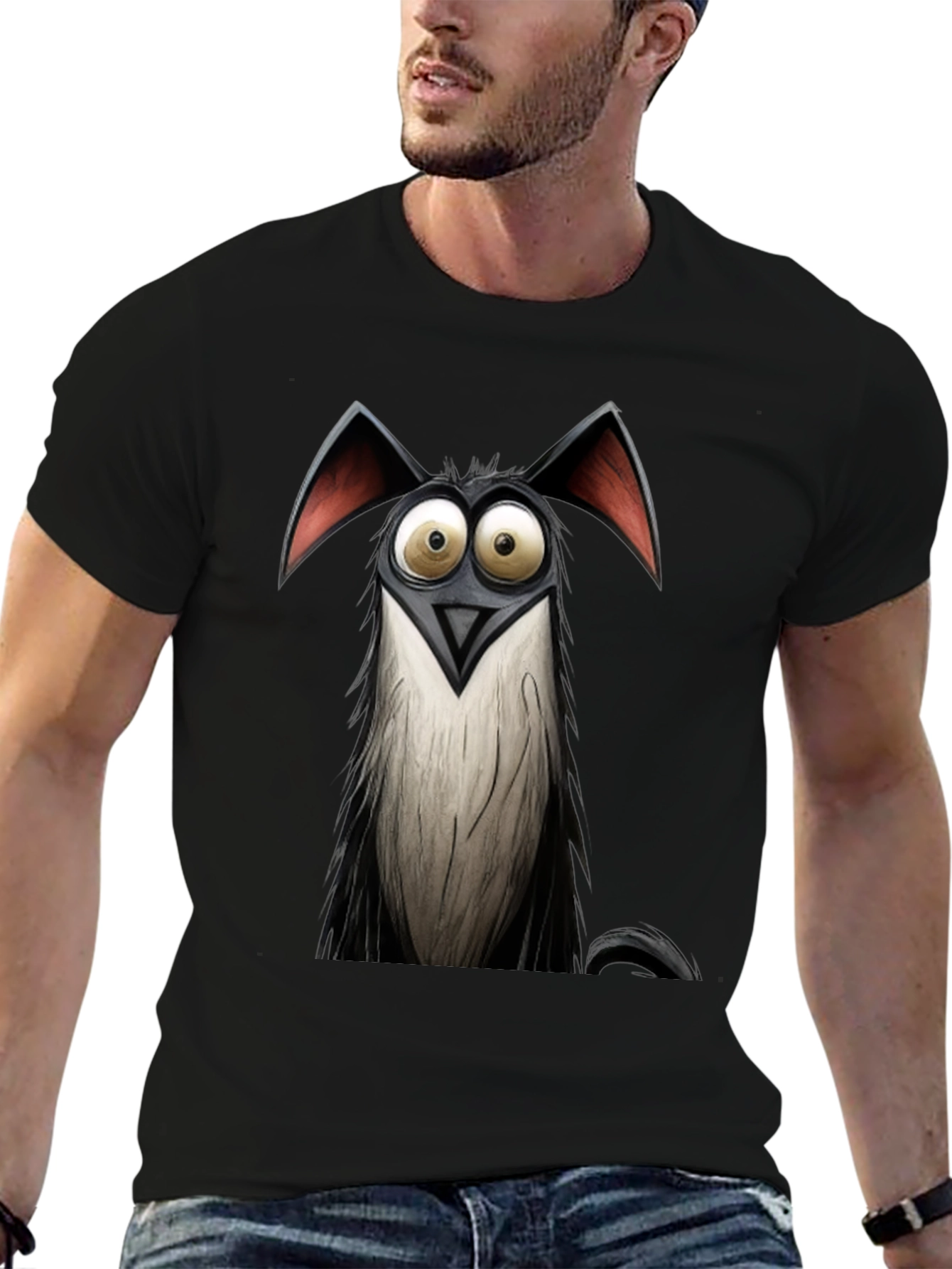 Cartoon Dog Graphic T-Shirt