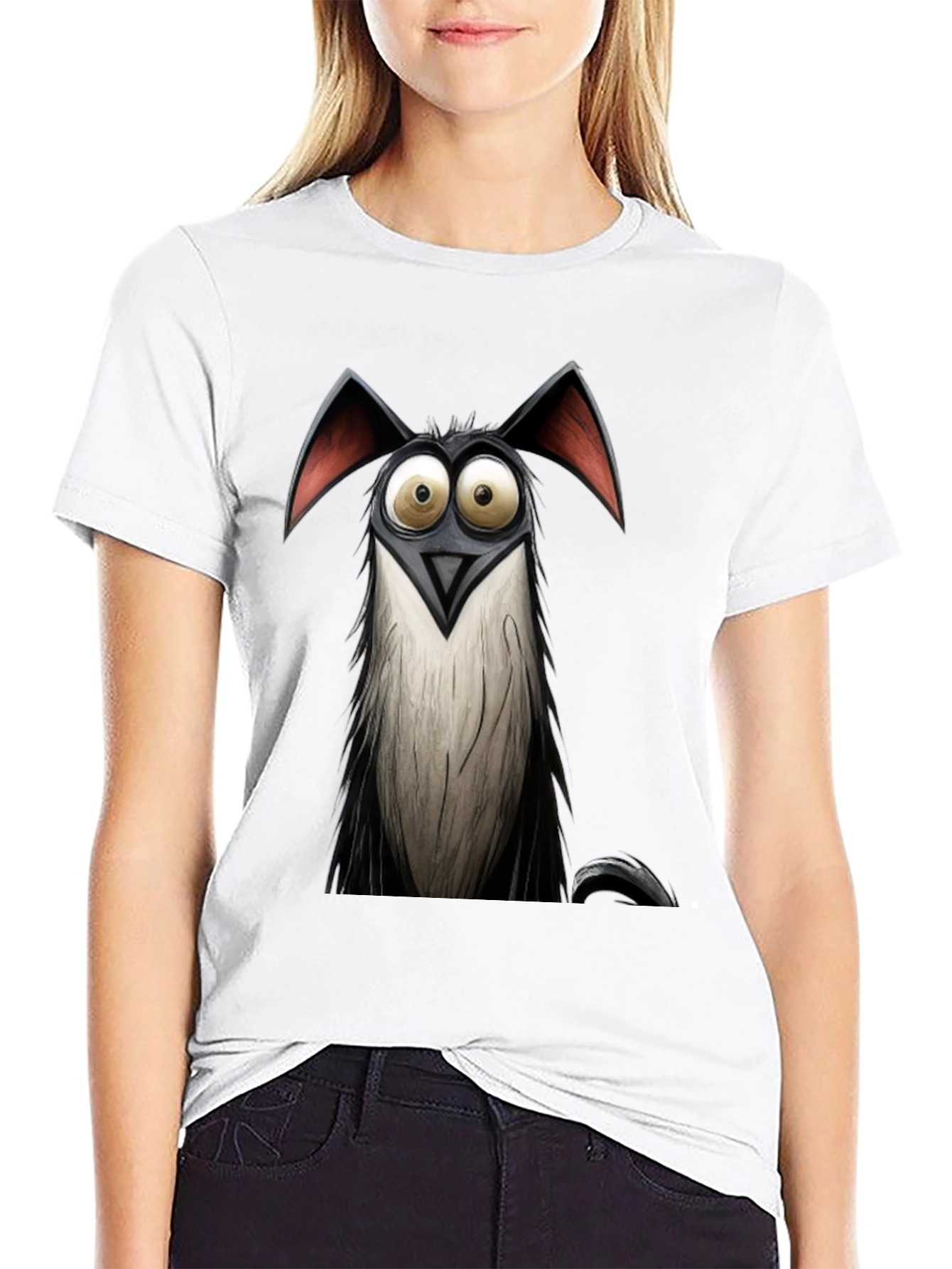 Cartoon Dog Graphic T-Shirt