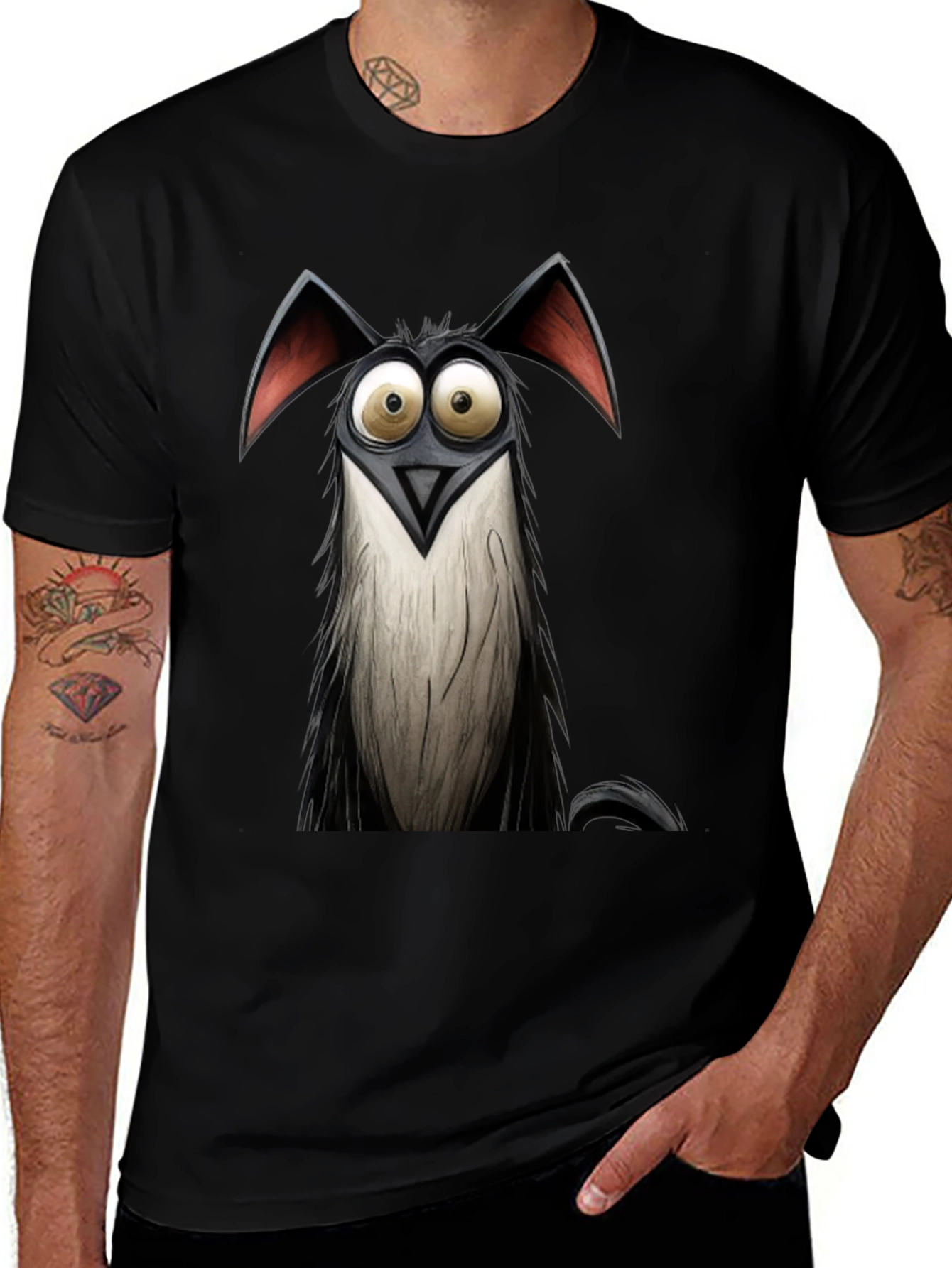 Cartoon Dog Graphic T-Shirt