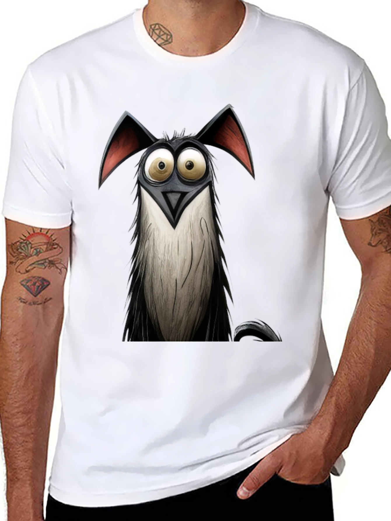 Cartoon Dog Graphic T-Shirt