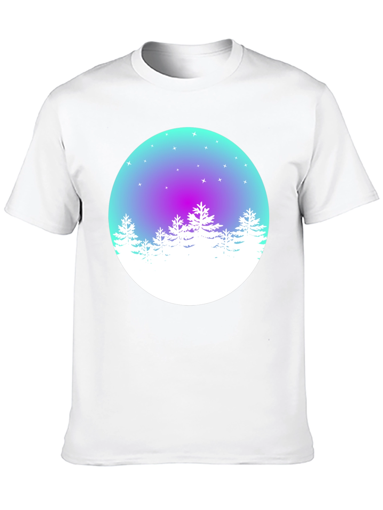 Winter Forest Graphic Tee - Mens Black T-Shirt