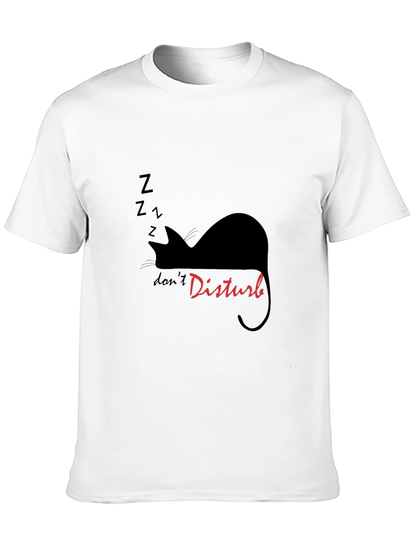 Dont Disturb Cat Nap Graphic T-Shirt - Black