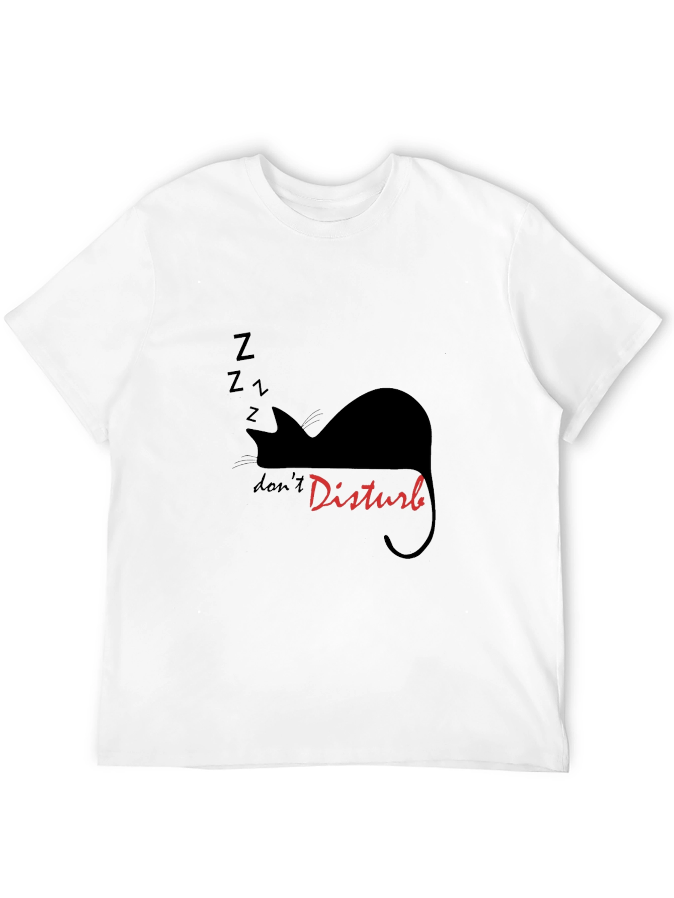 Dont Disturb Cat Nap Graphic T-Shirt - Black