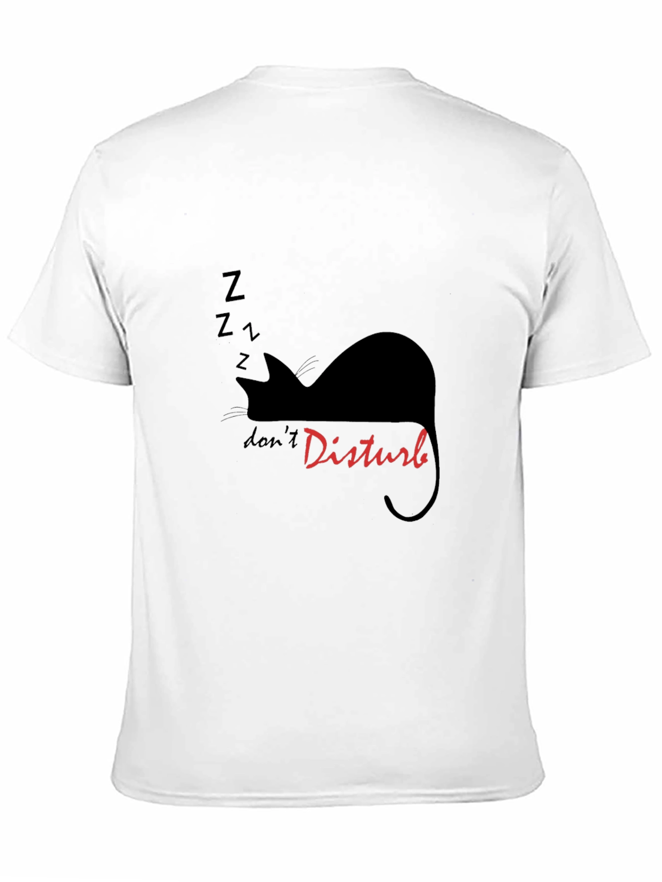 Dont Disturb Cat Nap Graphic T-Shirt - Black
