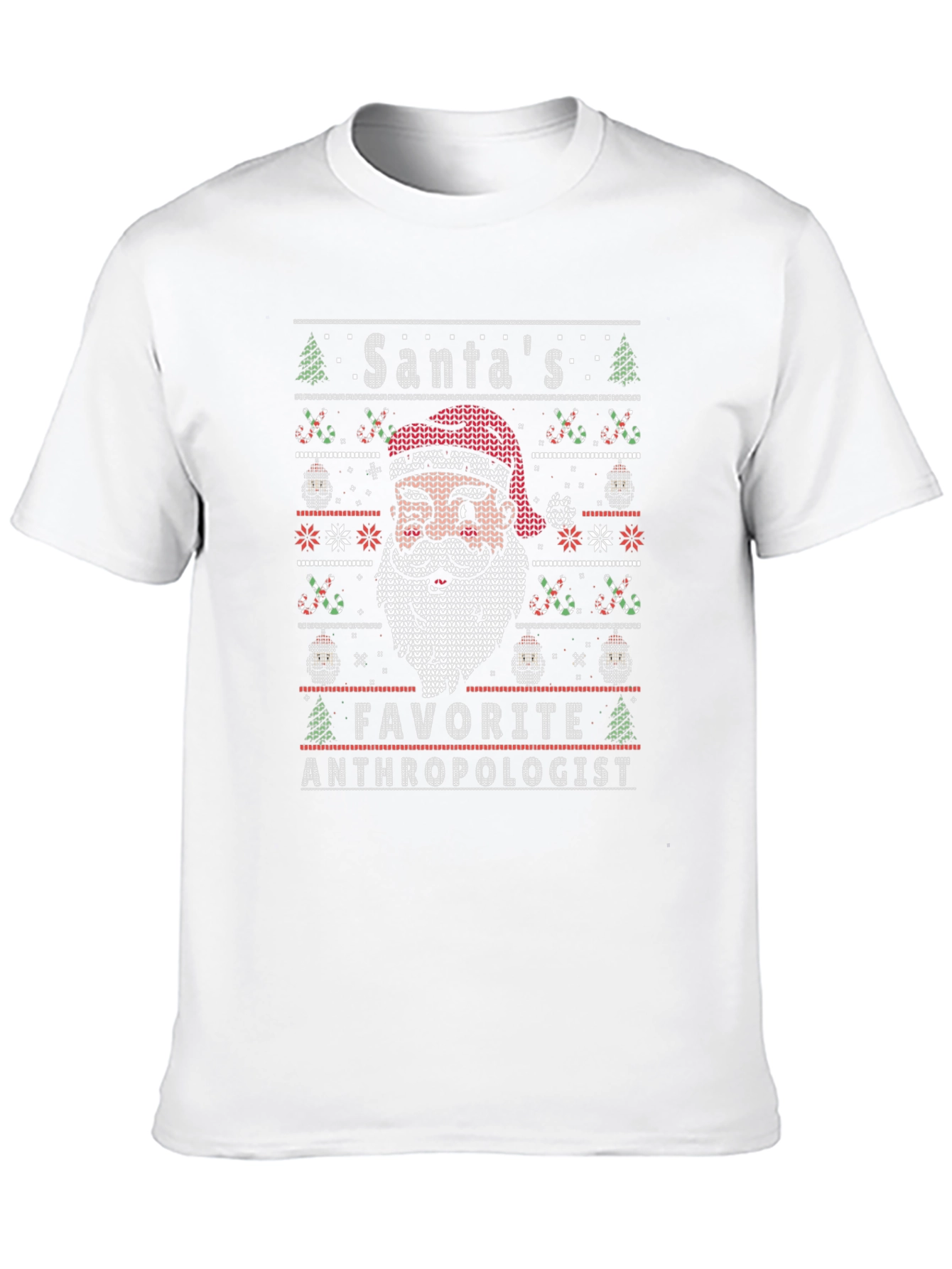 Santas Favorite Anthropologist Ugly Christmas Knit T-Shirt