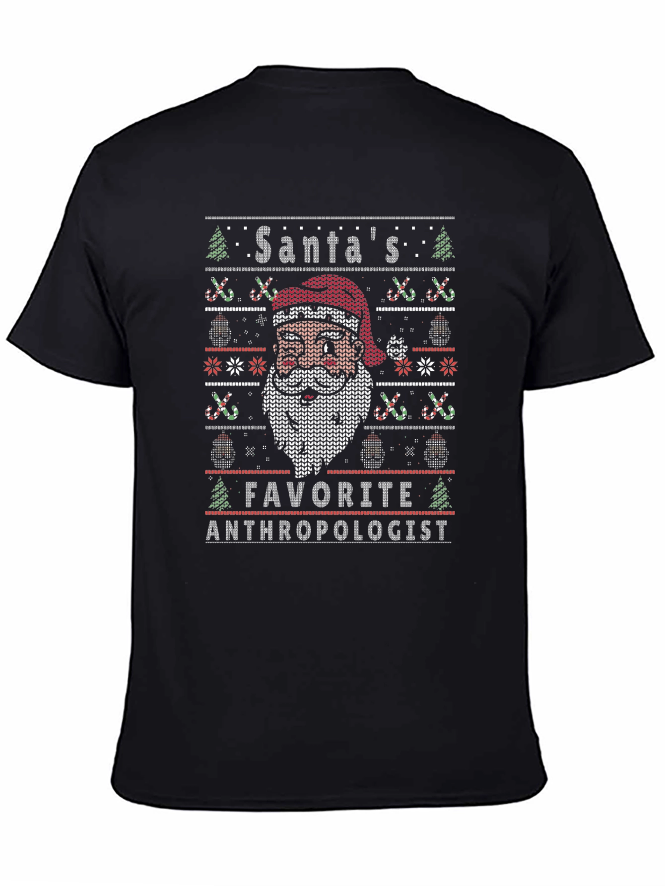 Santas Favorite Anthropologist Ugly Christmas Knit T-Shirt