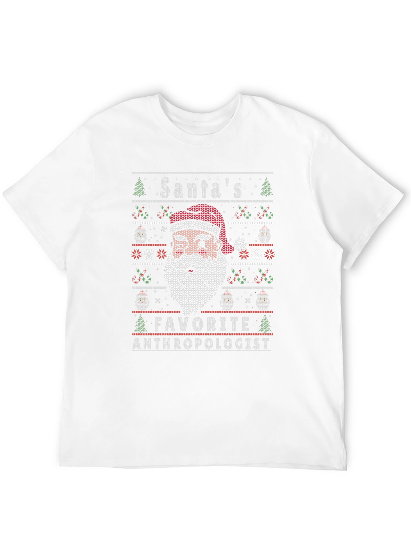 Santas Favorite Anthropologist Ugly Christmas Knit T-Shirt