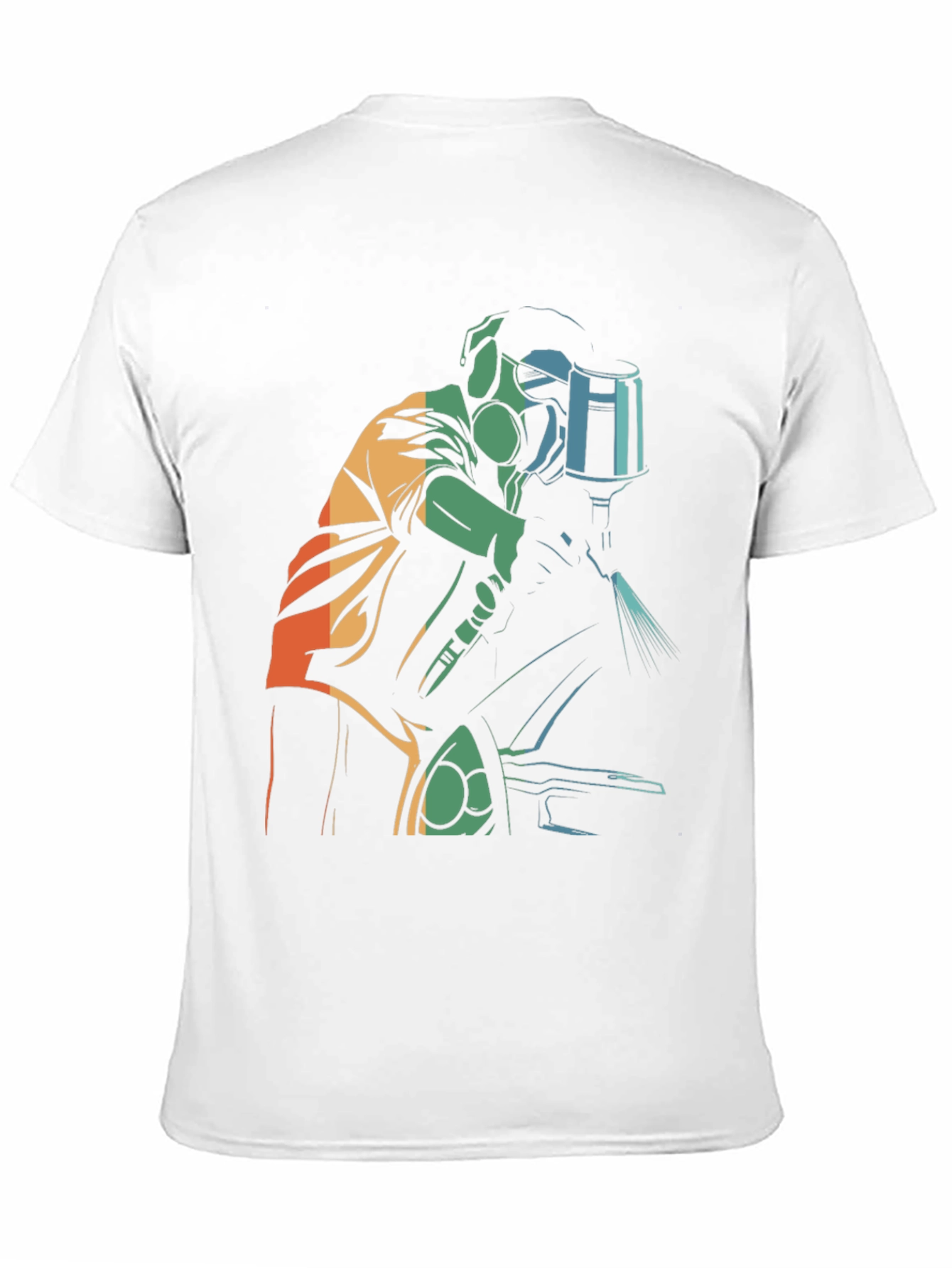 Retro Style Painter Graphic Tee - Black