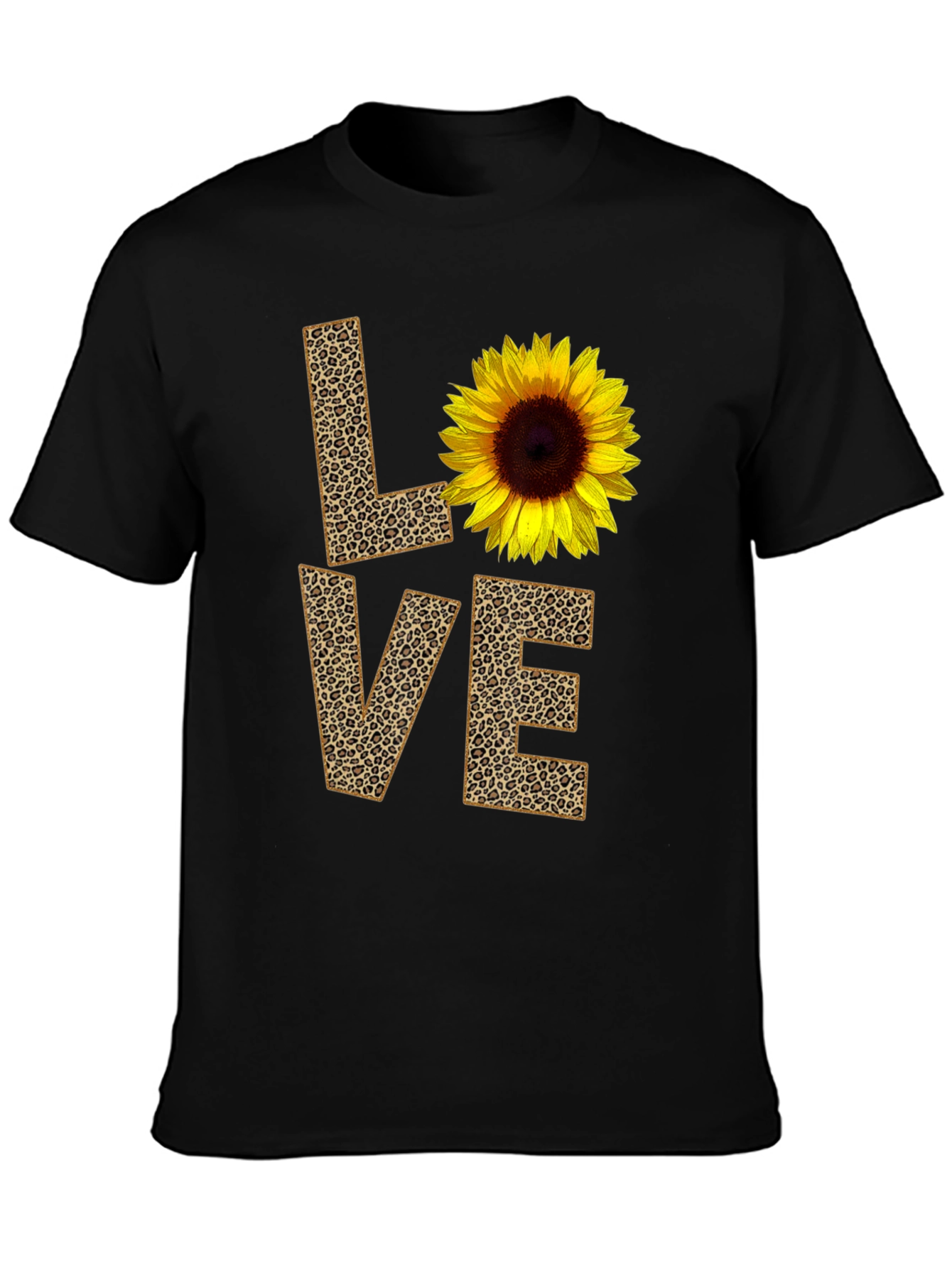 Sunflower Leopard Print LOVE Graphic Tee