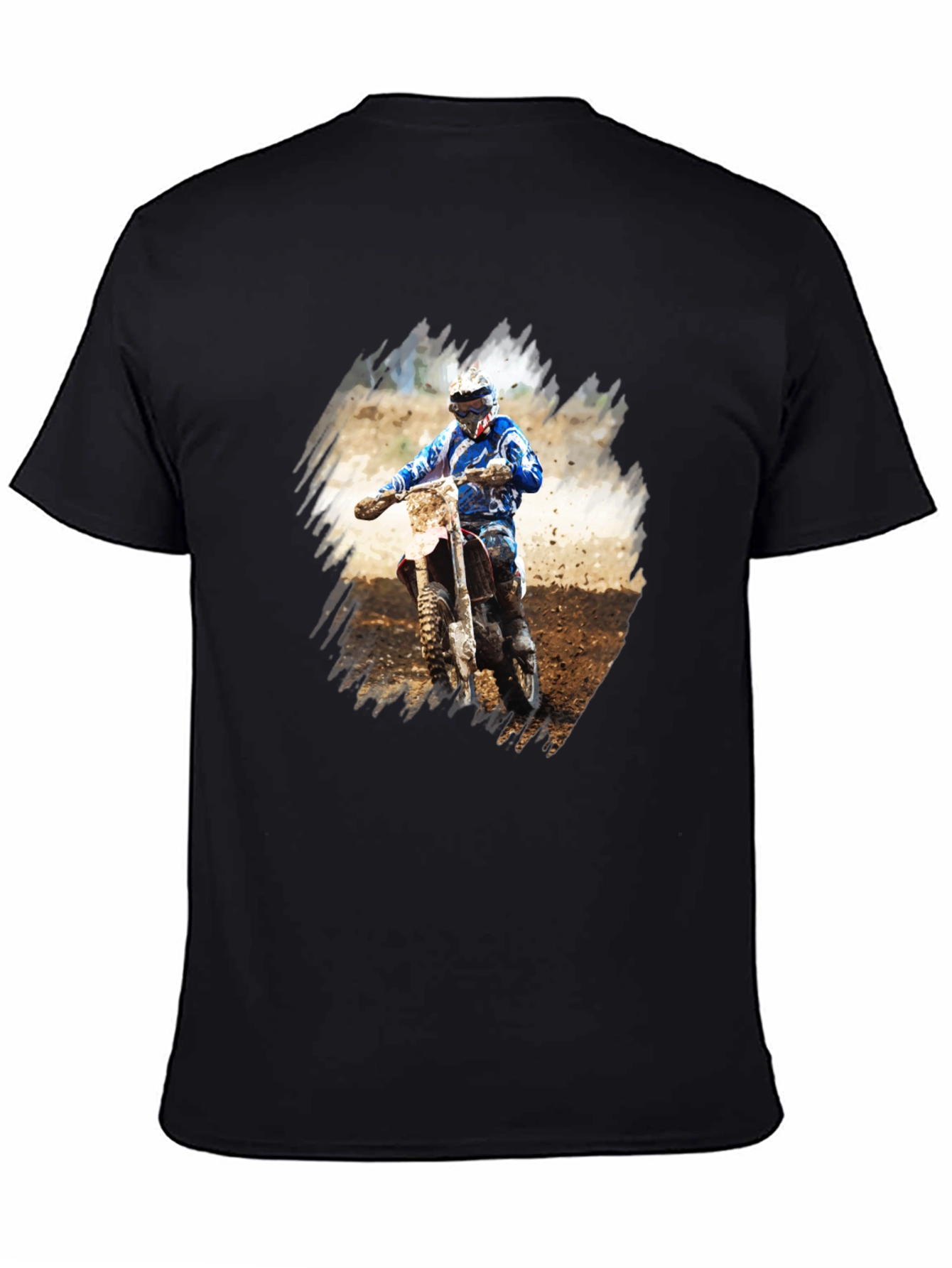 Motocross Rider Graphic Tee - Black