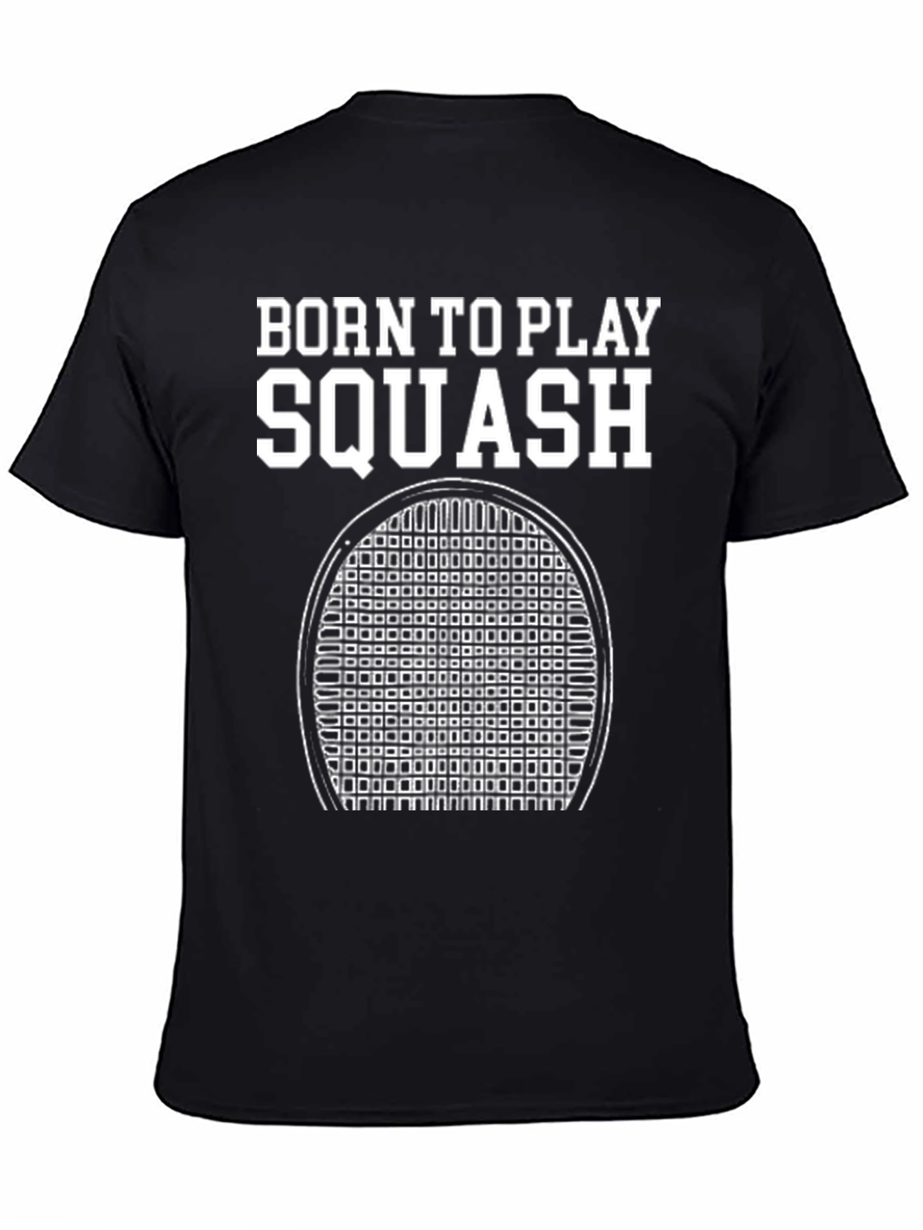 Born To Play Squash Black T-Shirt