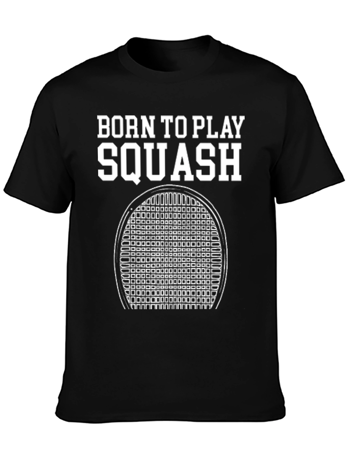 Born To Play Squash Black T-Shirt