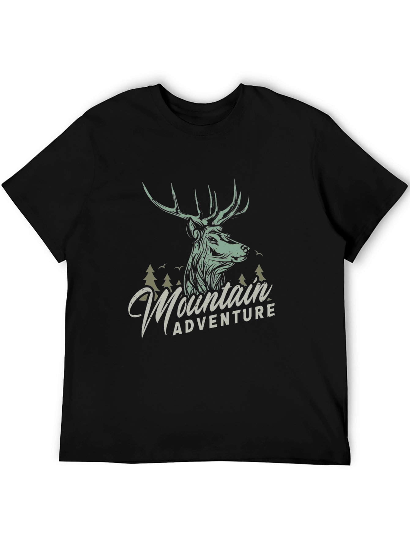 Mountain Adventure Deer Graphic T-Shirt