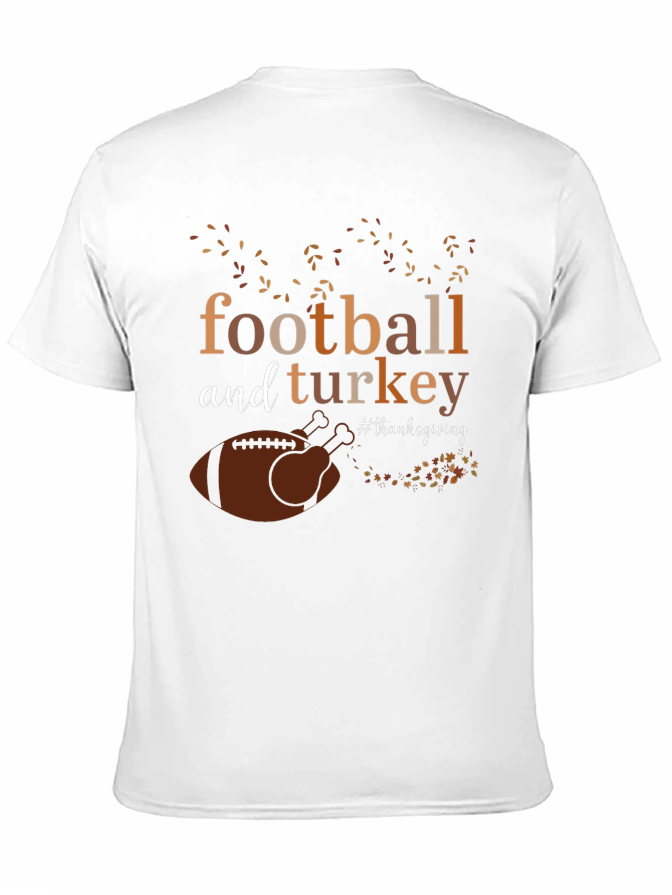 Thanksgiving Football and Turkey Graphic Tee