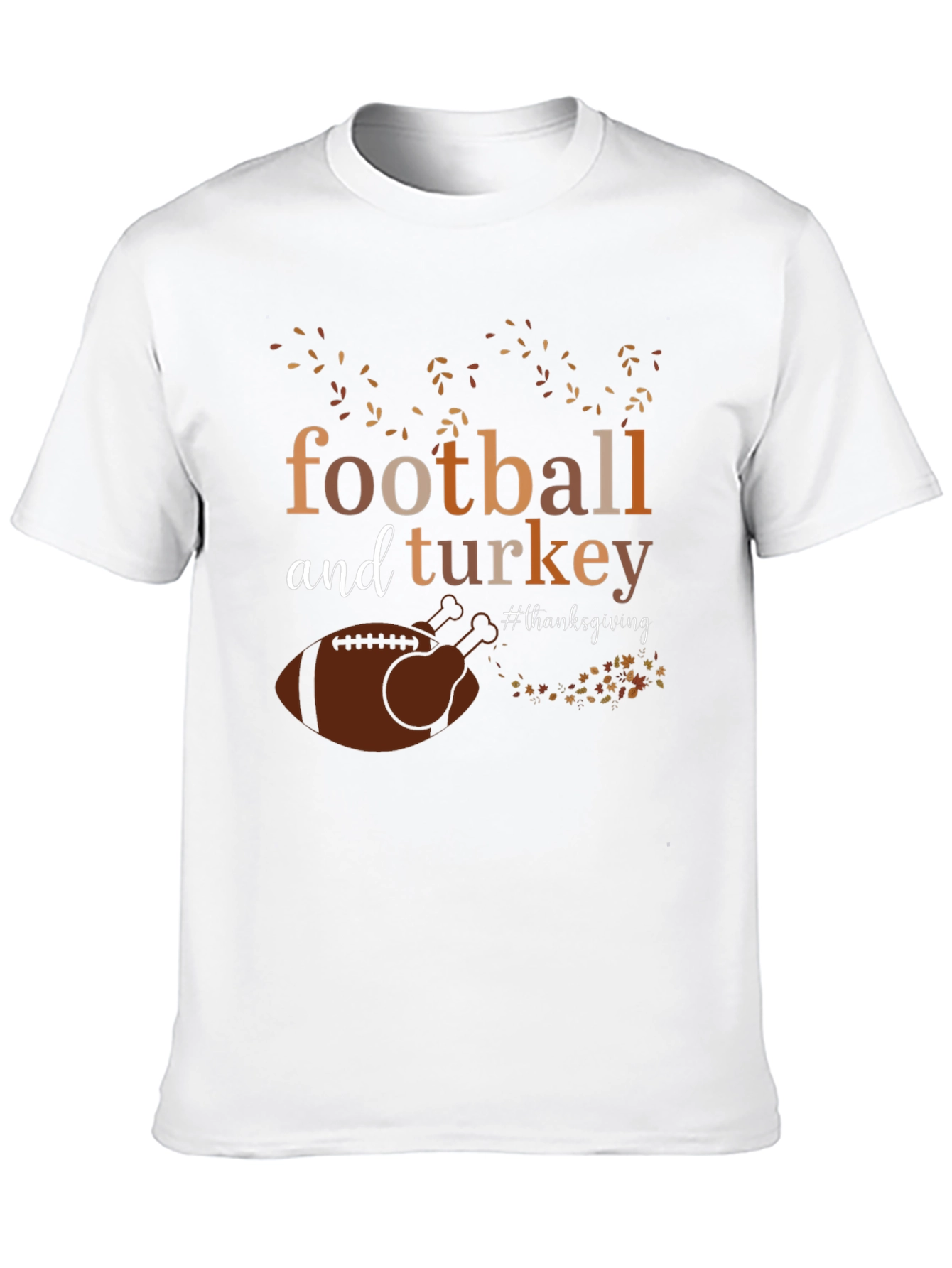 Thanksgiving Football and Turkey Graphic Tee