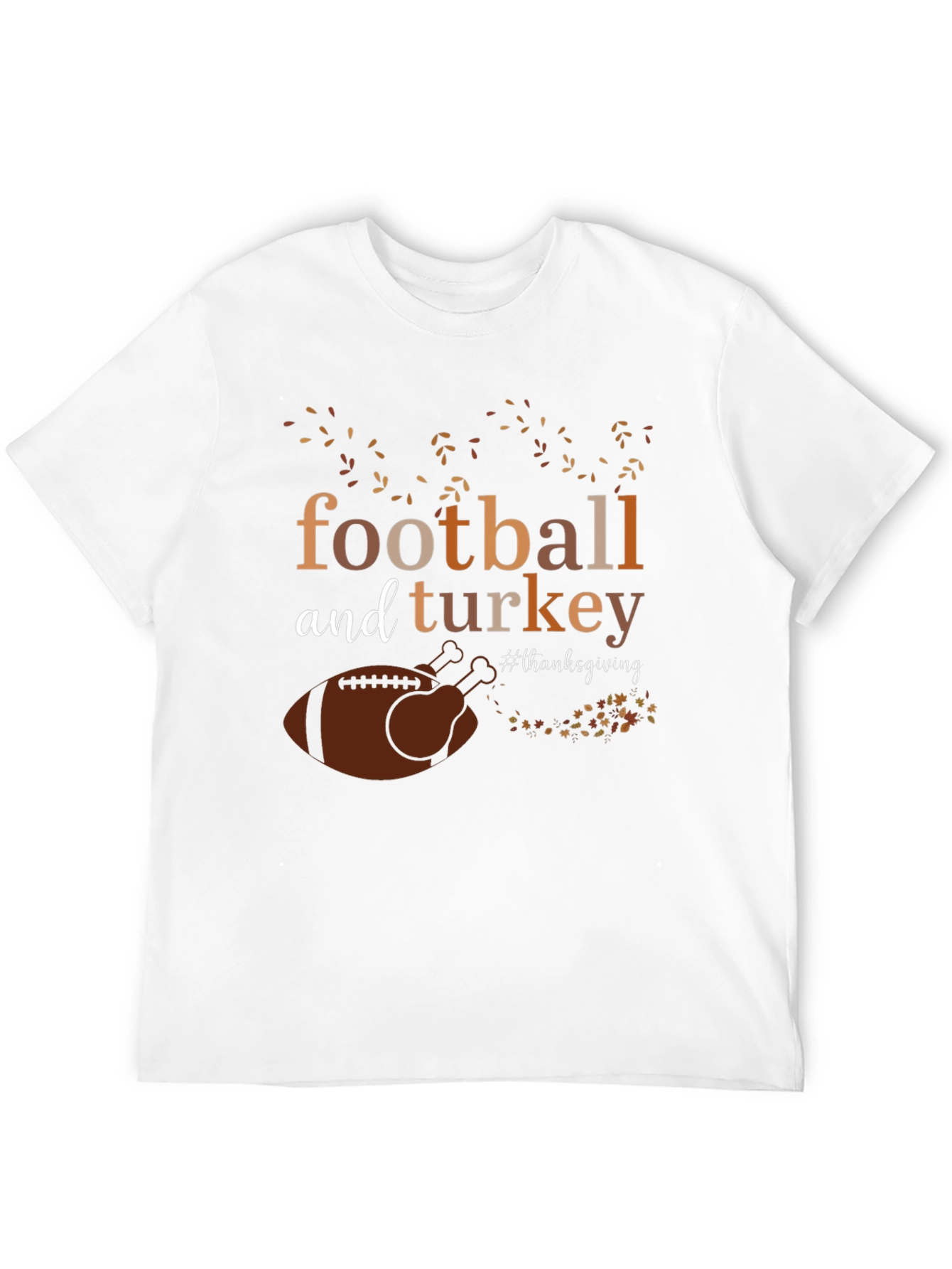 Thanksgiving Football and Turkey Graphic Tee