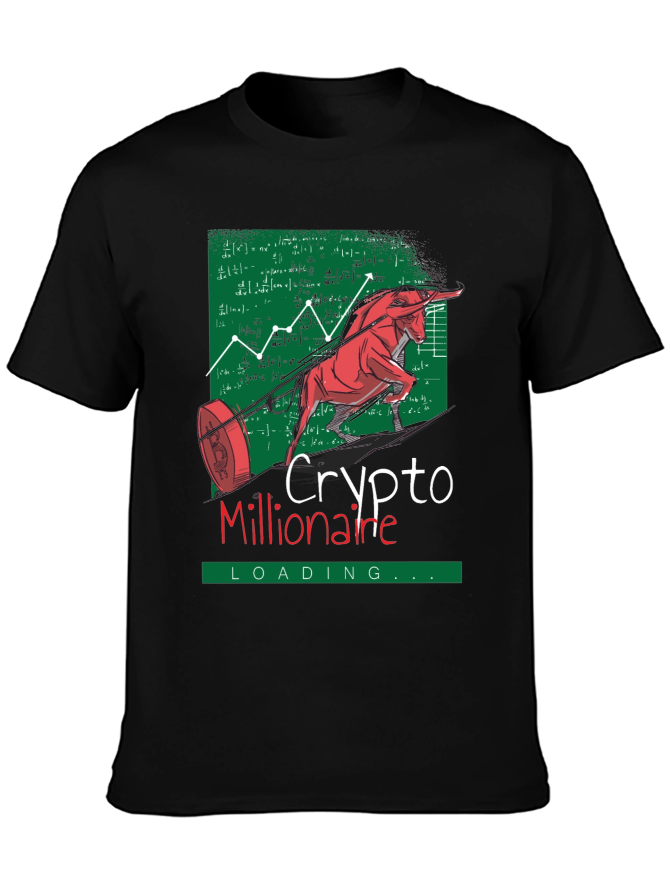 Crypto Millionaire Loading Graphic Tee - Black