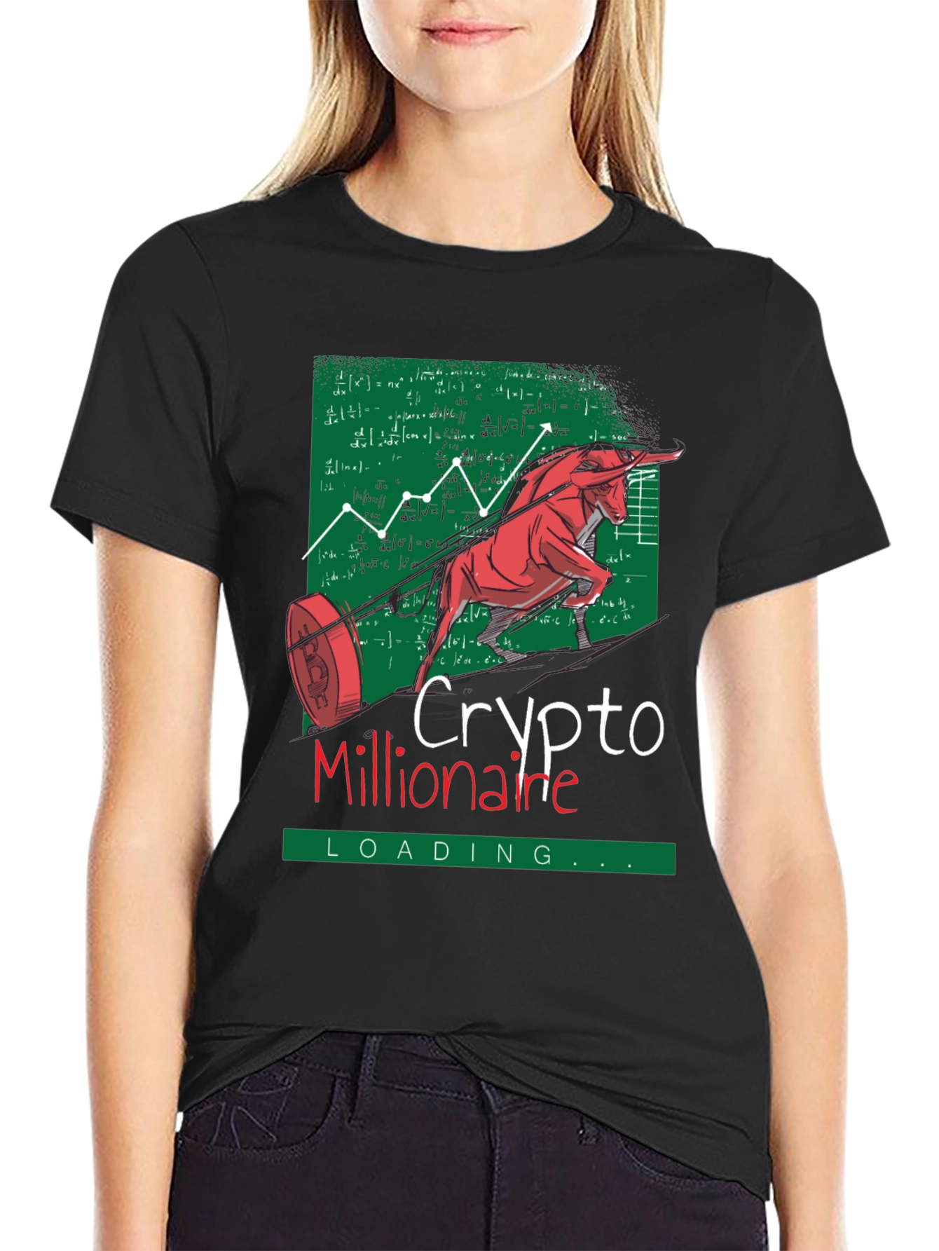 Crypto Millionaire Loading Graphic Tee - Black