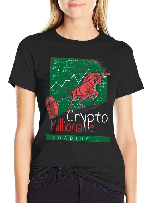 Crypto Millionaire Loading Graphic Tee - Black