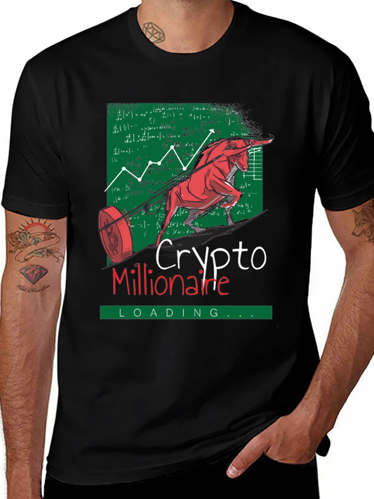 Crypto Millionaire Loading Graphic Tee - Black