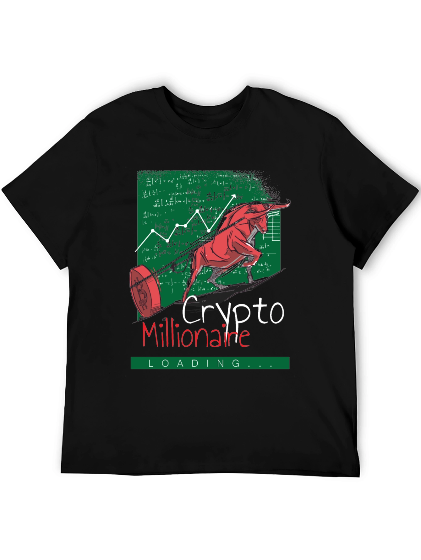 Crypto Millionaire Loading Graphic Tee - Black