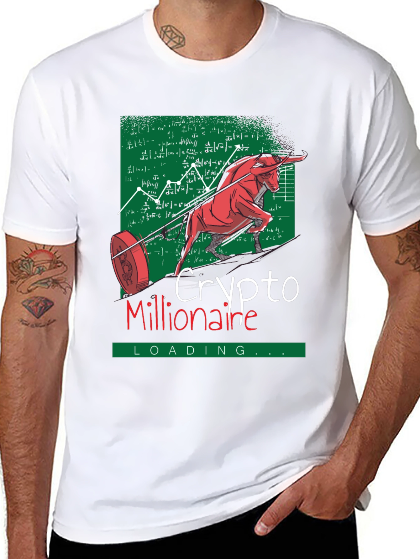 Crypto Millionaire Loading Graphic Tee - Black