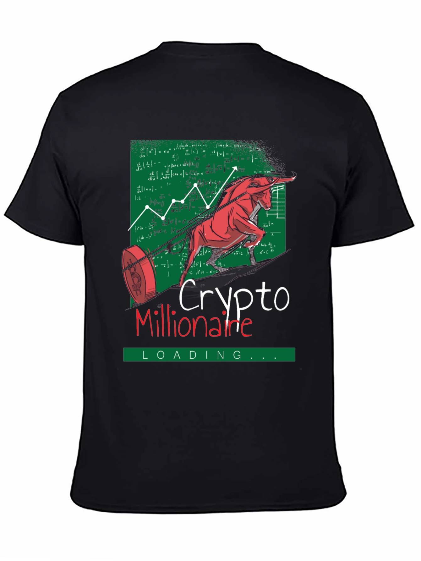 Crypto Millionaire Loading Graphic Tee - Black