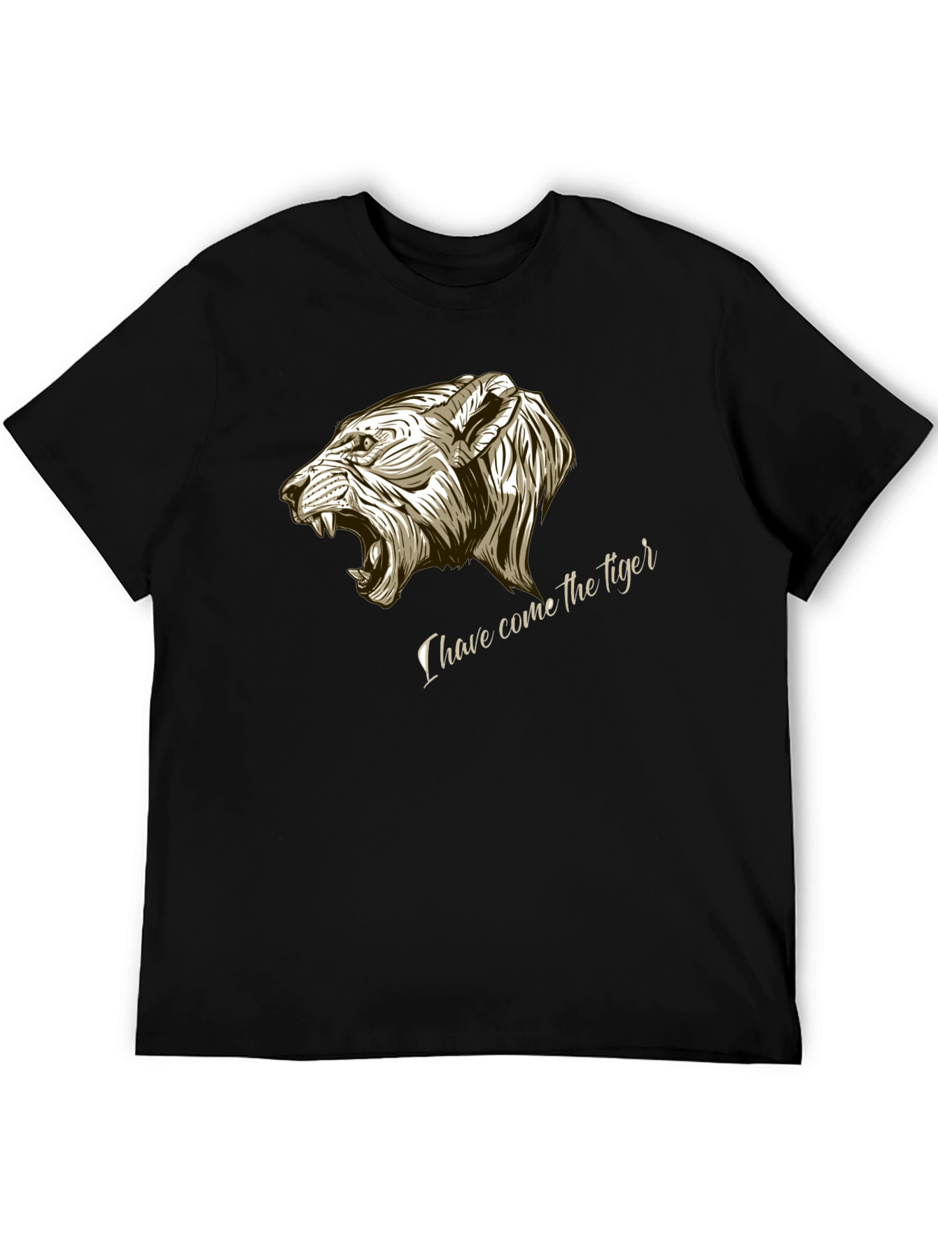 Tiger Graphic Tee - Black Cotton
