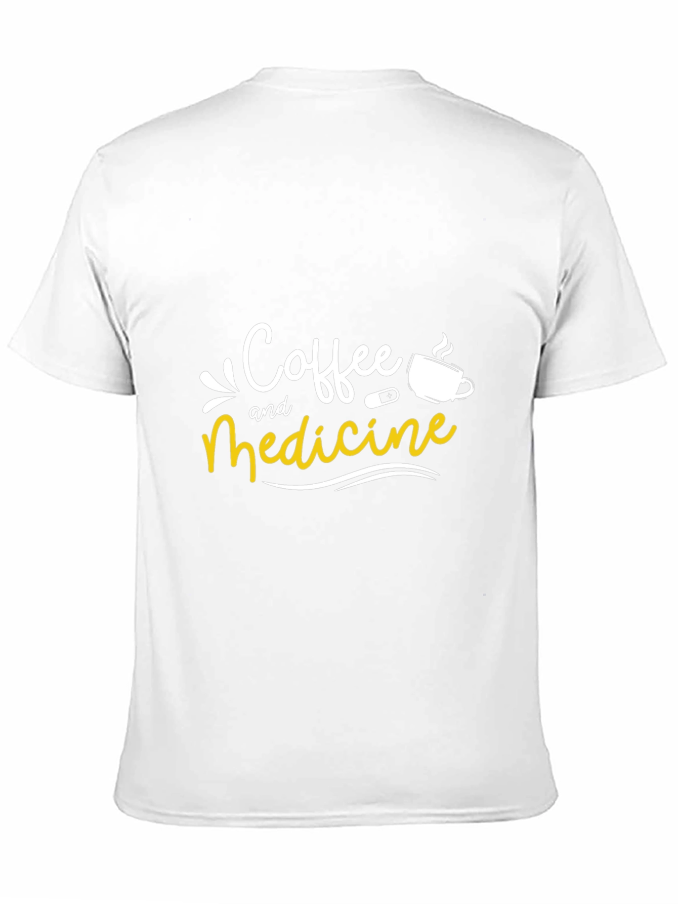 Coffee and Medicine Graphic Tee - Black Unisex T-Shirt