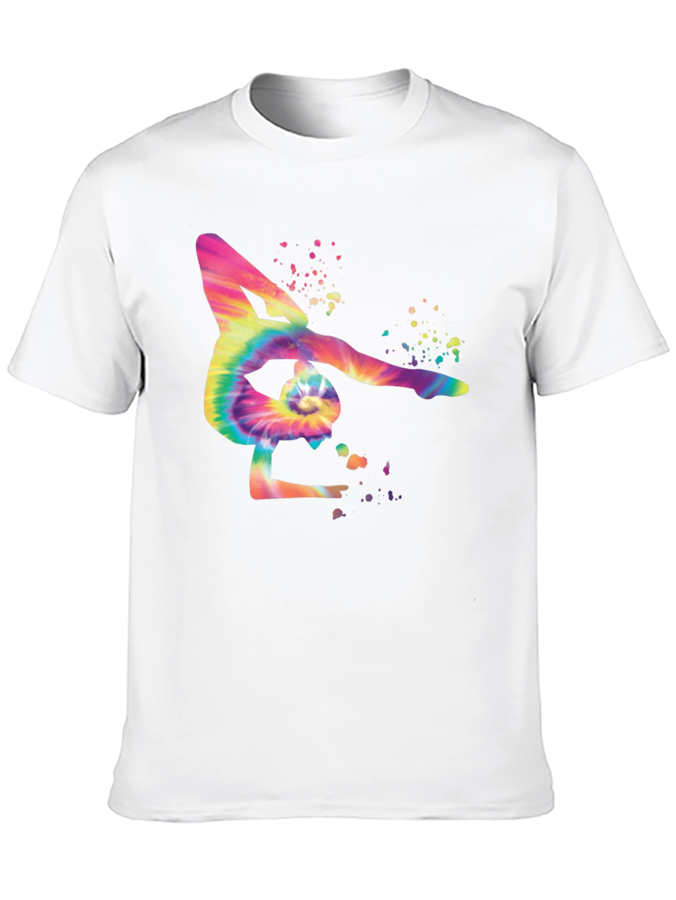 Tie Dye Gymnast Silhouette T-Shirt