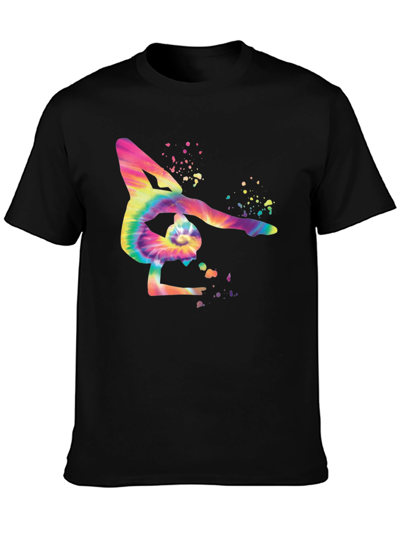 Tie Dye Gymnast Silhouette T-Shirt