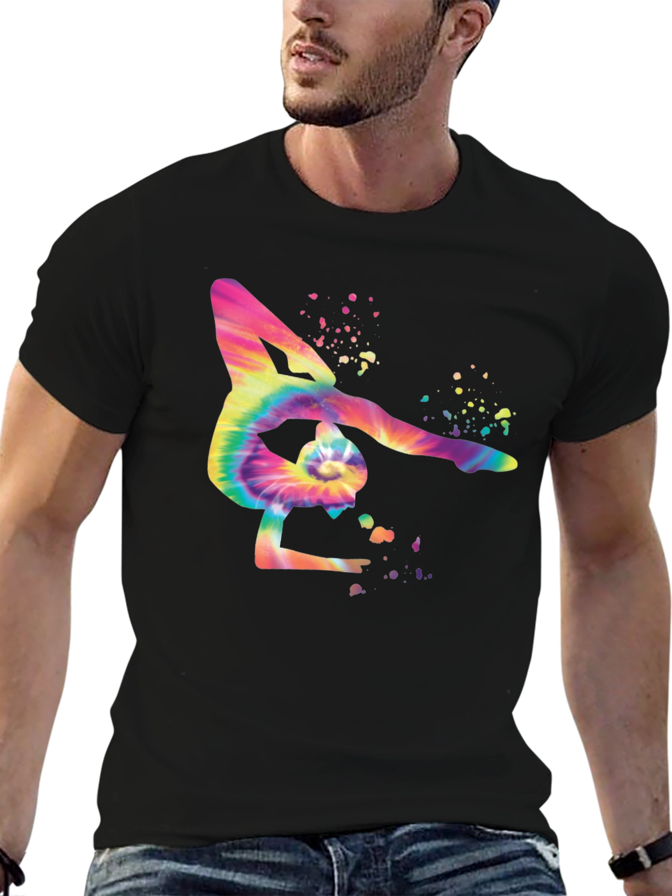 Tie Dye Gymnast Silhouette T-Shirt