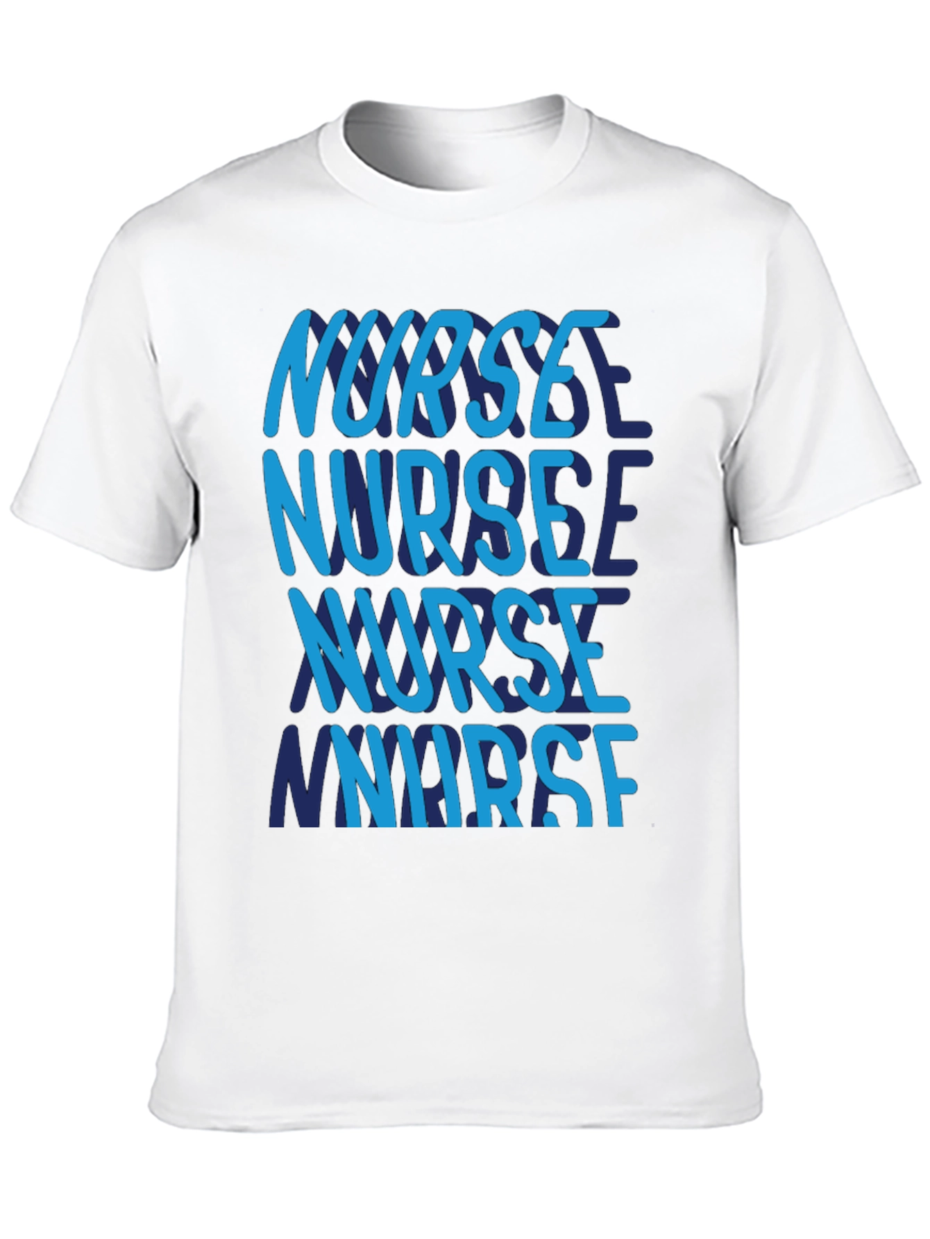 Nurse T-Shirt - Repeating Text Design