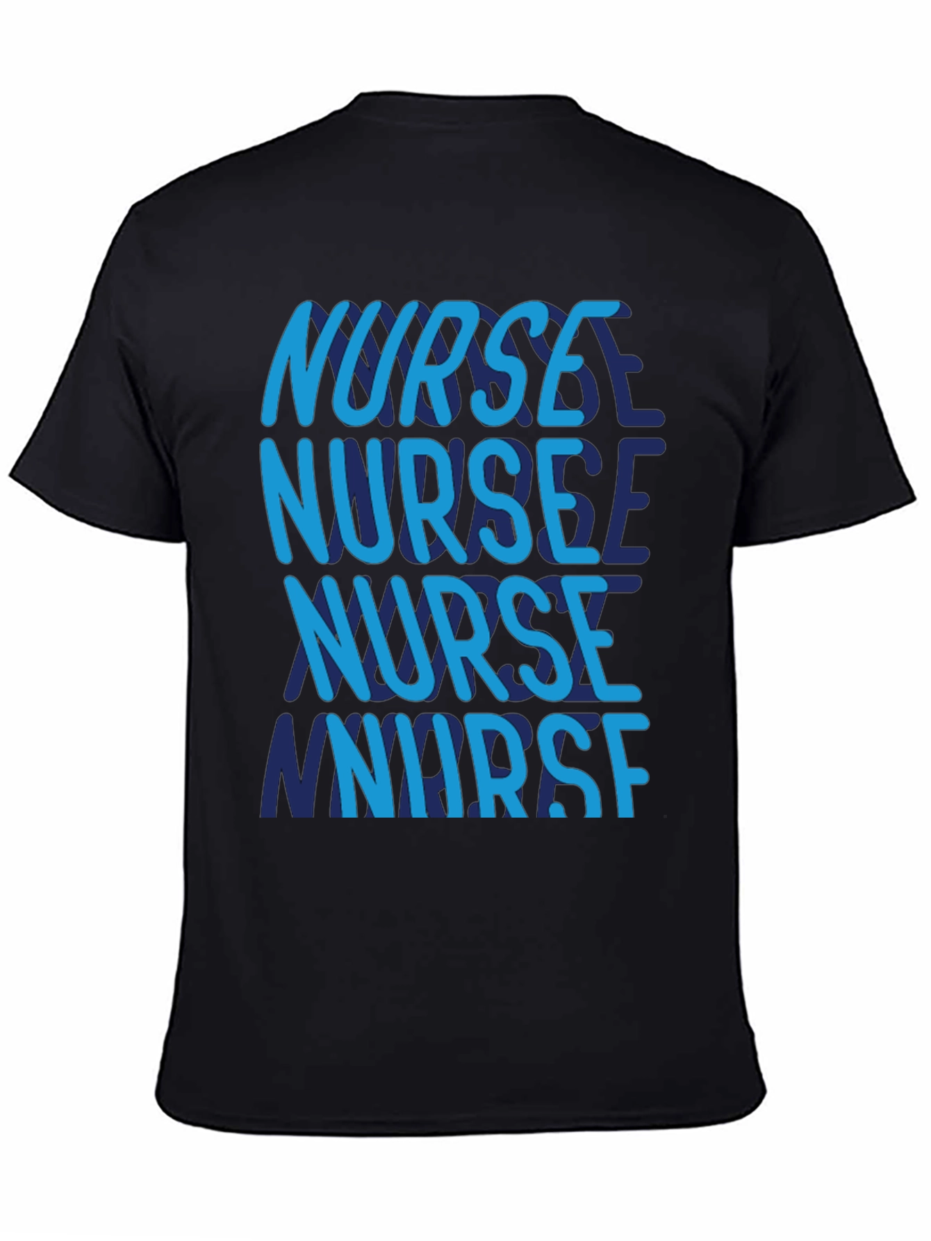 Nurse T-Shirt - Repeating Text Design