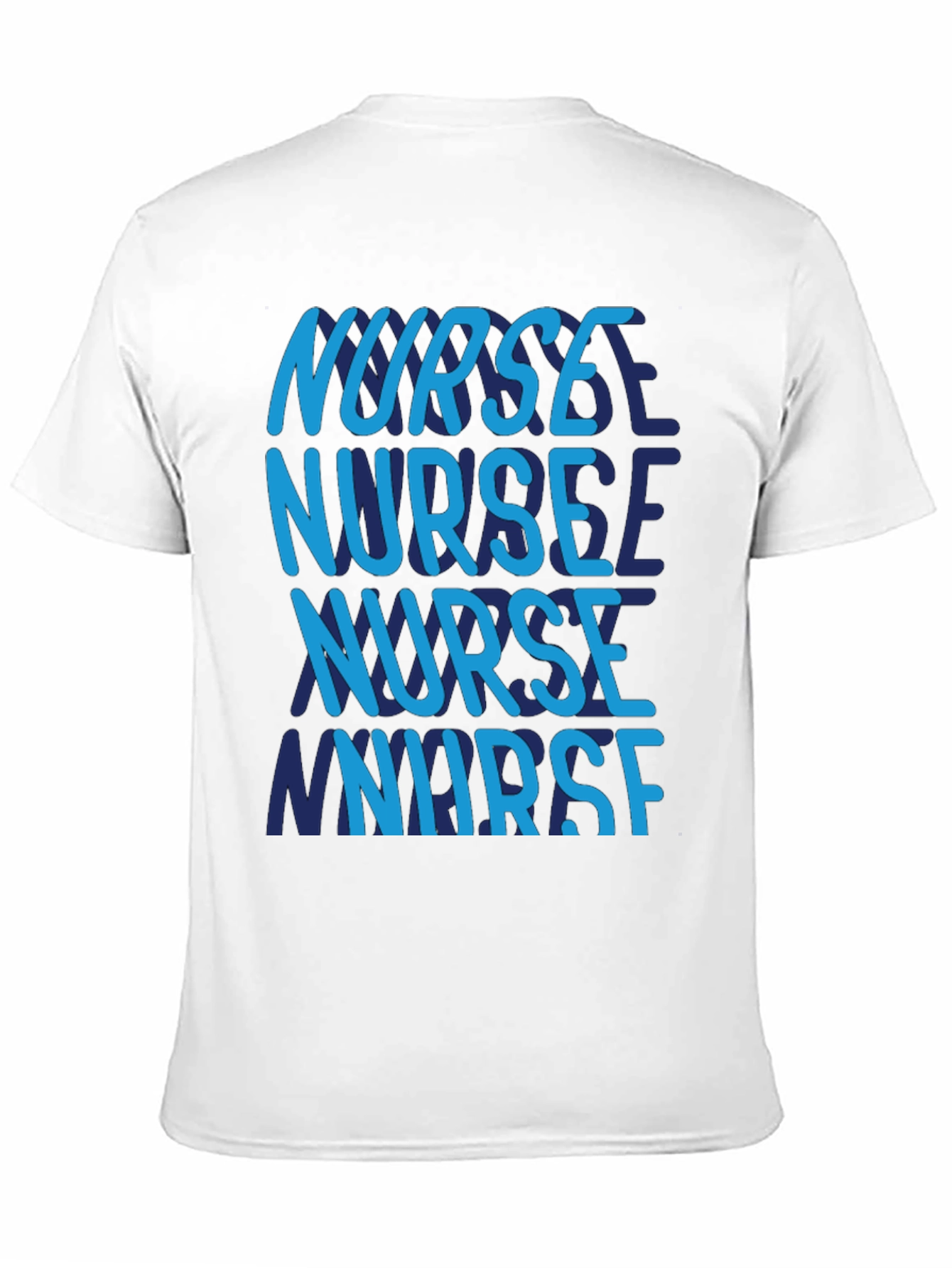 Nurse T-Shirt - Repeating Text Design