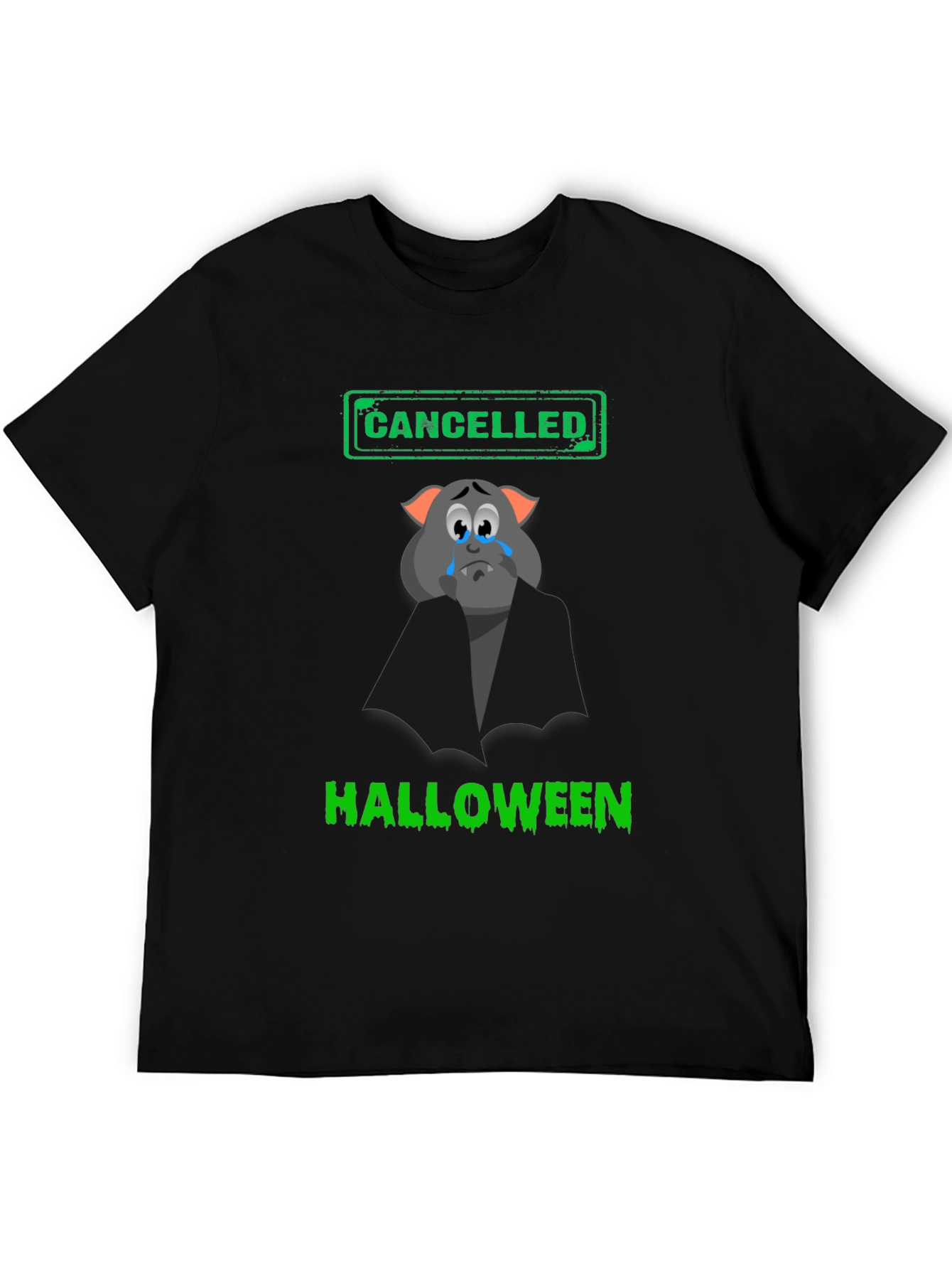 Cancelled Halloween T-Shirt - Sad Bat Tee