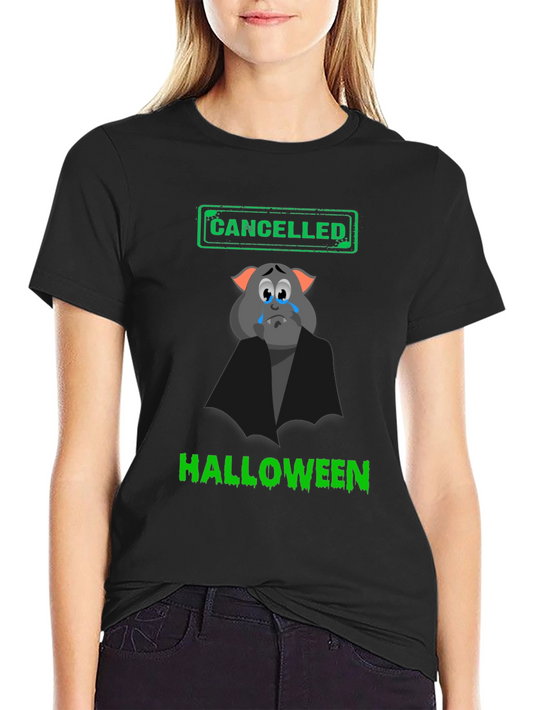 Cancelled Halloween T-Shirt - Sad Bat Tee