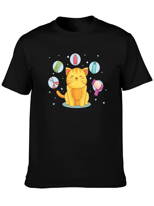 Cat Groomer T-Shirt - Cute Kitten Design