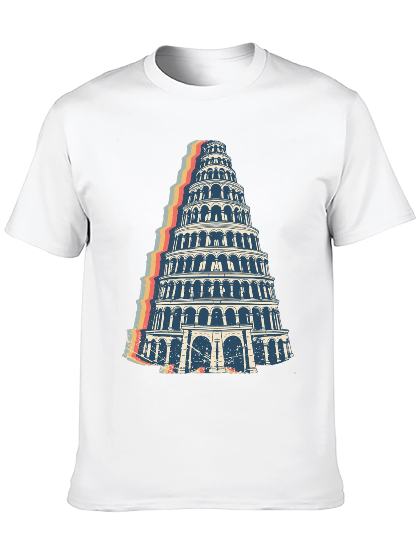 Tower Graphic Tee - Retro Style Black T-Shirt