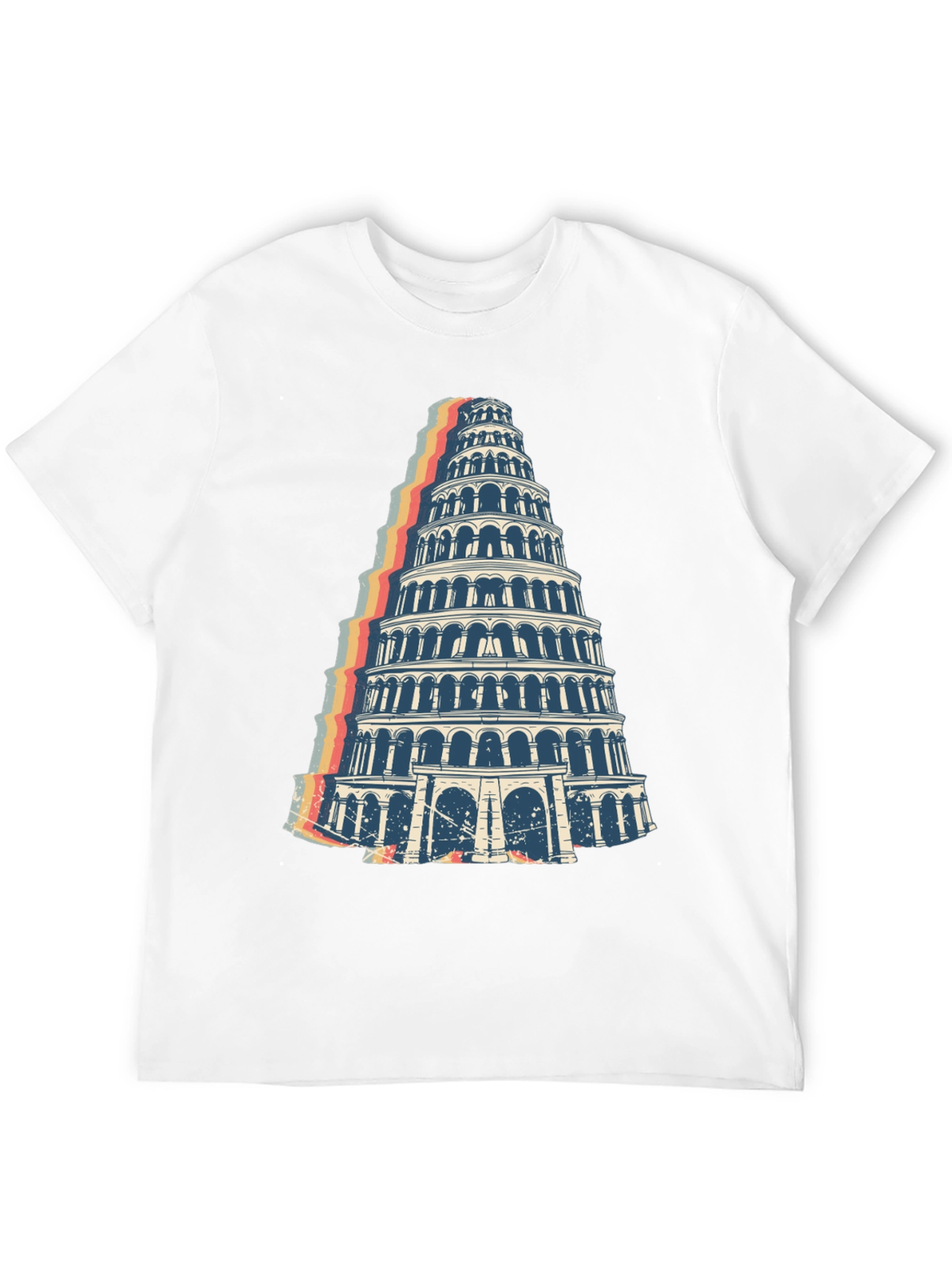 Tower Graphic Tee - Retro Style Black T-Shirt